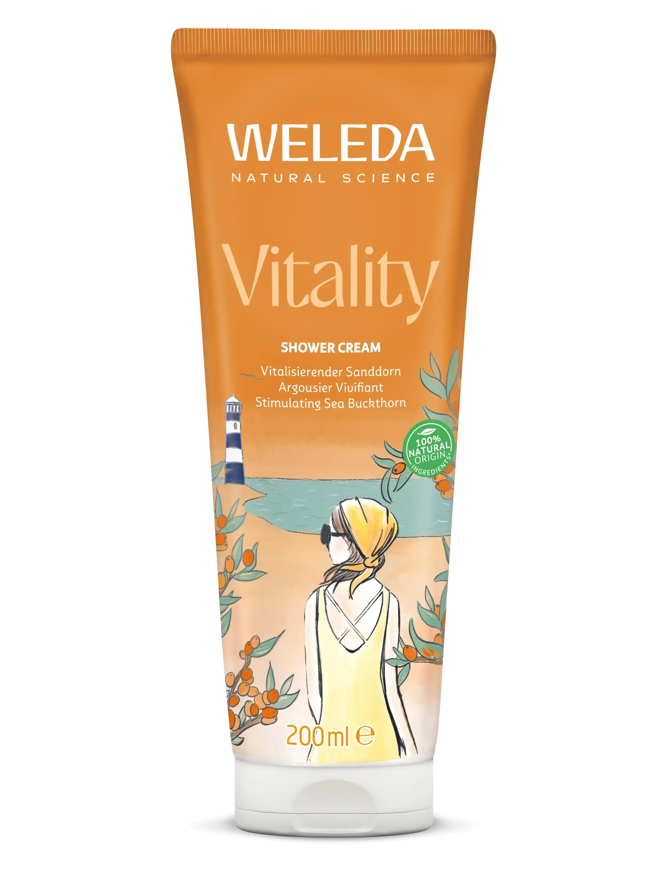 Weleda Vitality Shower Cream Sea Buckthorn 200ml - Dusjsåpe - NO / clear