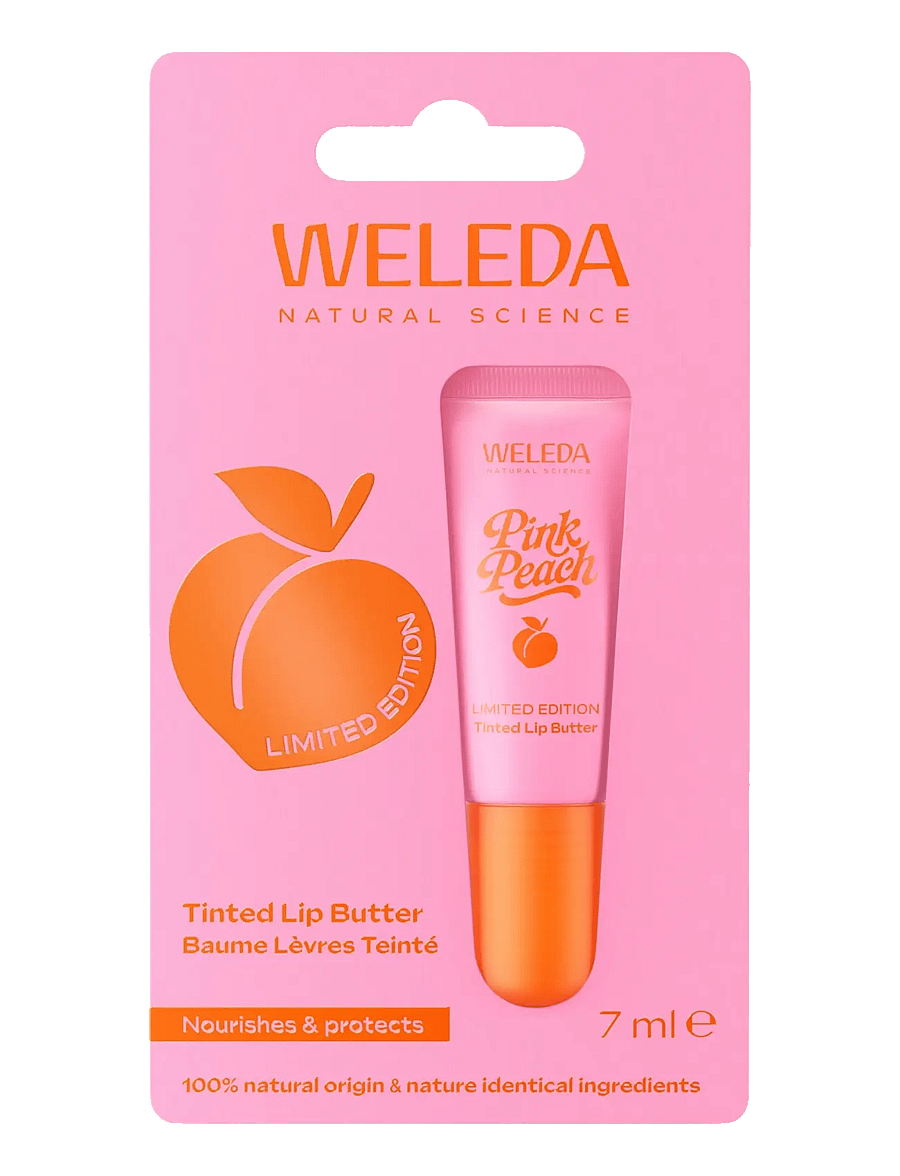 Weleda - Pink Peach Tinted Lip Butter Limited Edition - læbepomade - no - 0