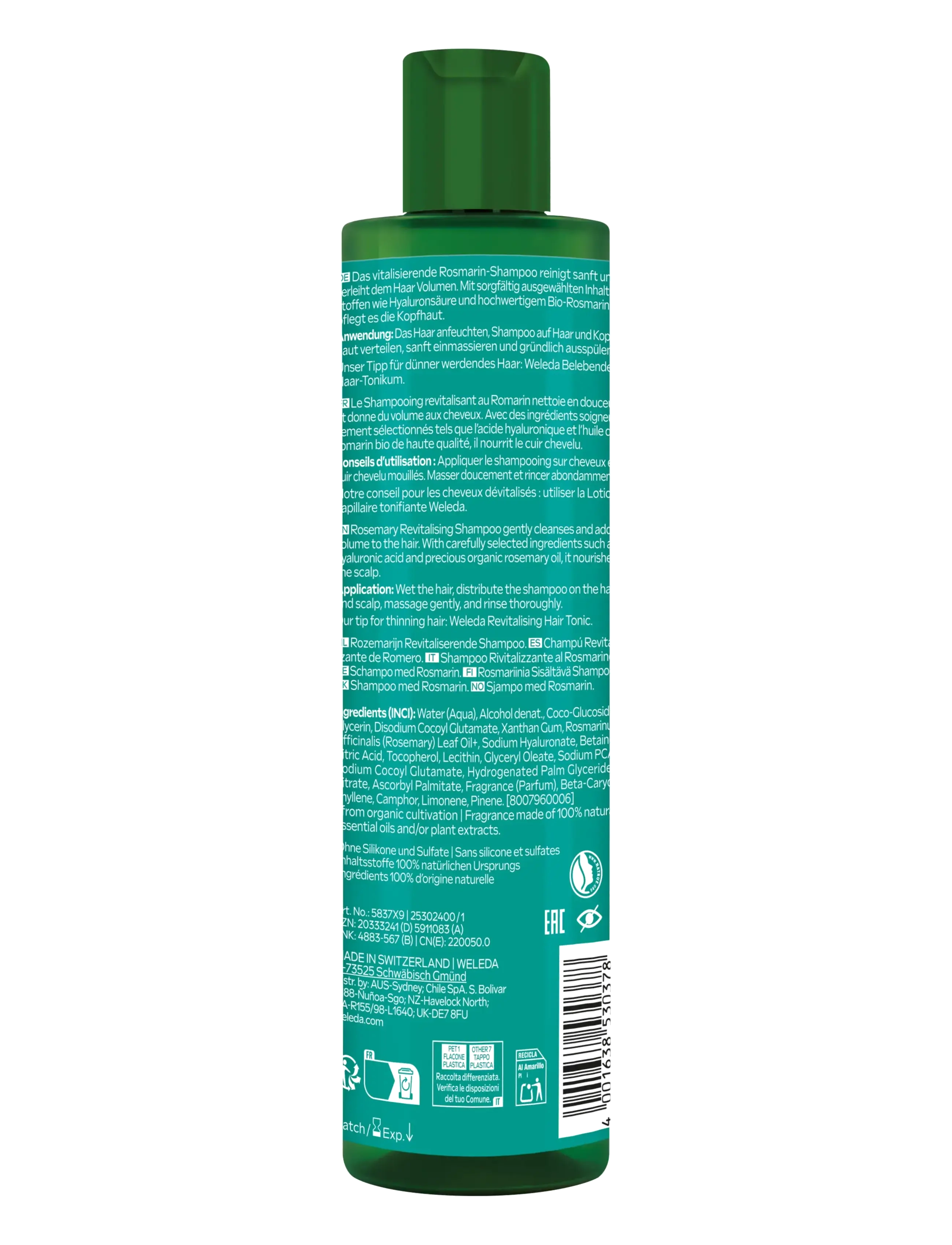 Weleda - Rosemary Revitalising Shampoo - hårpleje - no - 1