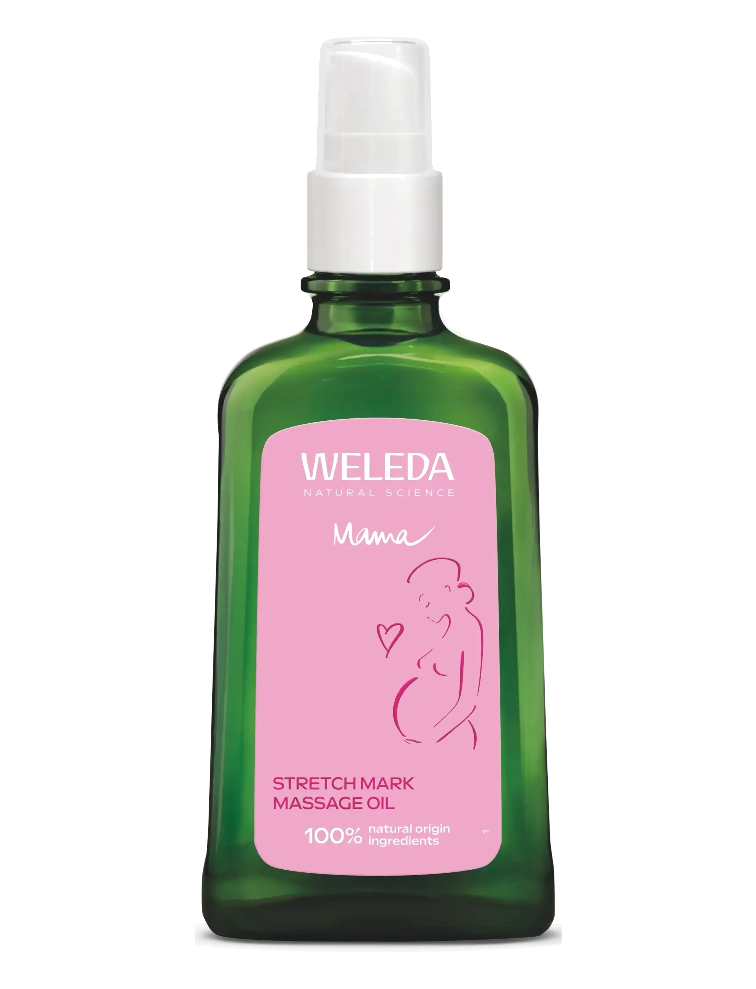 Weleda Stretch Mark Massage Oil, Body Vinegar & Dressing Bottless, Nude, Str: 100 ML