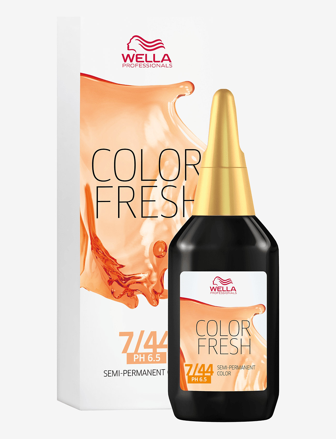 Wella Professionals - Wella Professionals Color Fresh 7/44 Medium Intensive Red Blonde 75 ml - hårmasker - color fresh 7/44 - 0