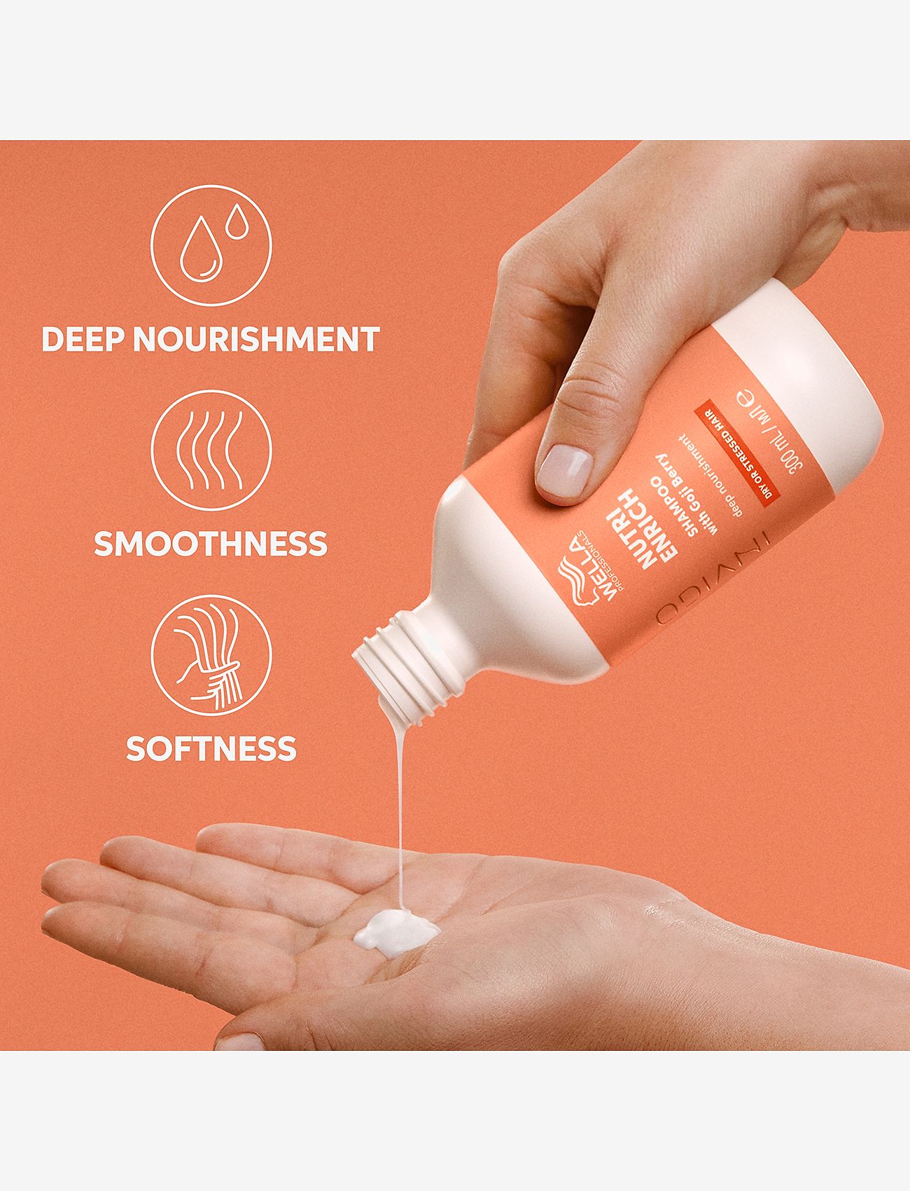 Wella Professionals - Invigo Nutri Enrich Shampoo Dry Hair 300 ml - hårpleje - clear - 3