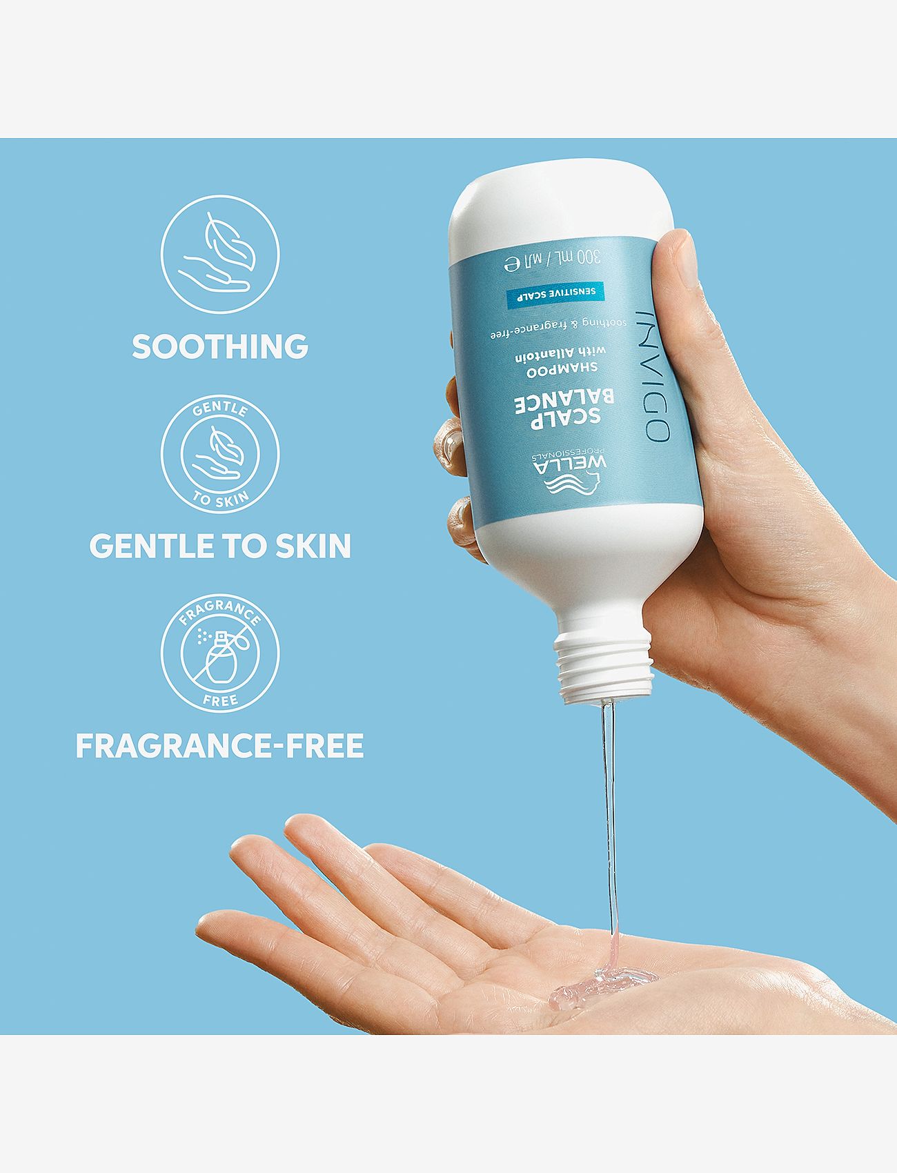 Wella Professionals - Wella Professionals   Invigo Scalp Balance Sensitive Scalp Shampoo 300 ml - Šampoon - clear - 3