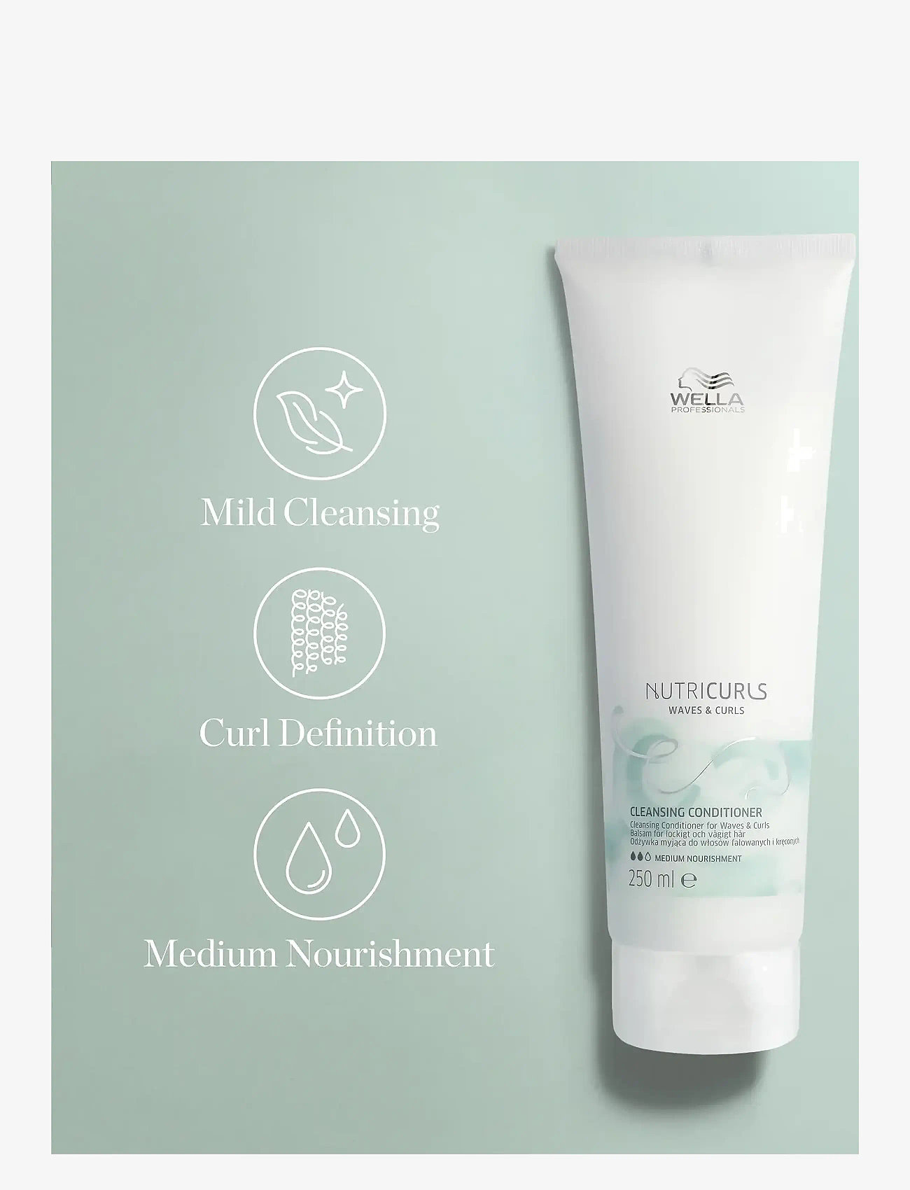 Wella Professionals - Wella Professionals   Nutricurls Cleansing Conditioner 250ml - balsam & conditioner - clear - 3