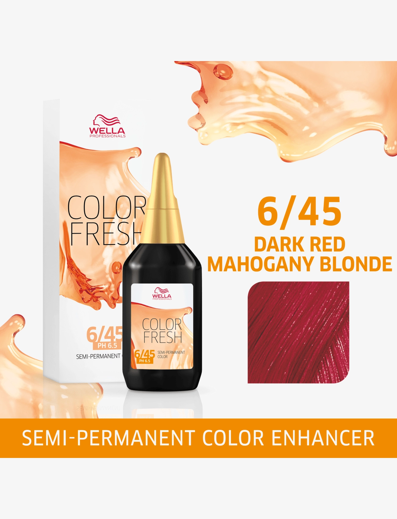 Wella Professionals - Wella Professionals Color Fresh 6/45 Dark Red Mahogany Blonde 75 ml - toning - color fresh 6/45 - 1