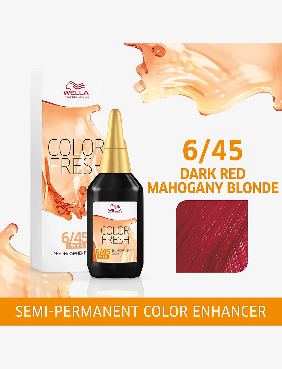 Wella Professionals - Wella Professionals Color Fresh 6/45 Dark Red Mahogany Blonde 75 ml - toning - color fresh 6/45 - 1
