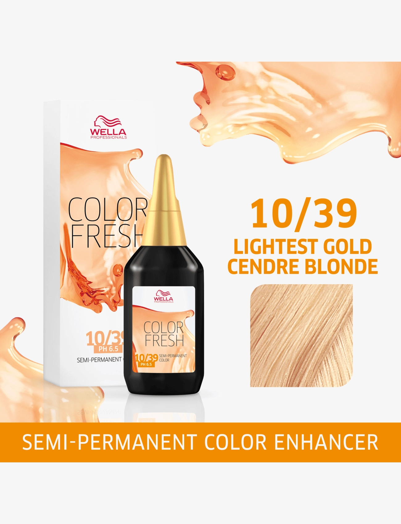 Wella Professionals - Wella Professionals Color Fresh 10/39 Lightest Gold Cendre Blonde 75 ml - toning - color fresh 10/39 - 1