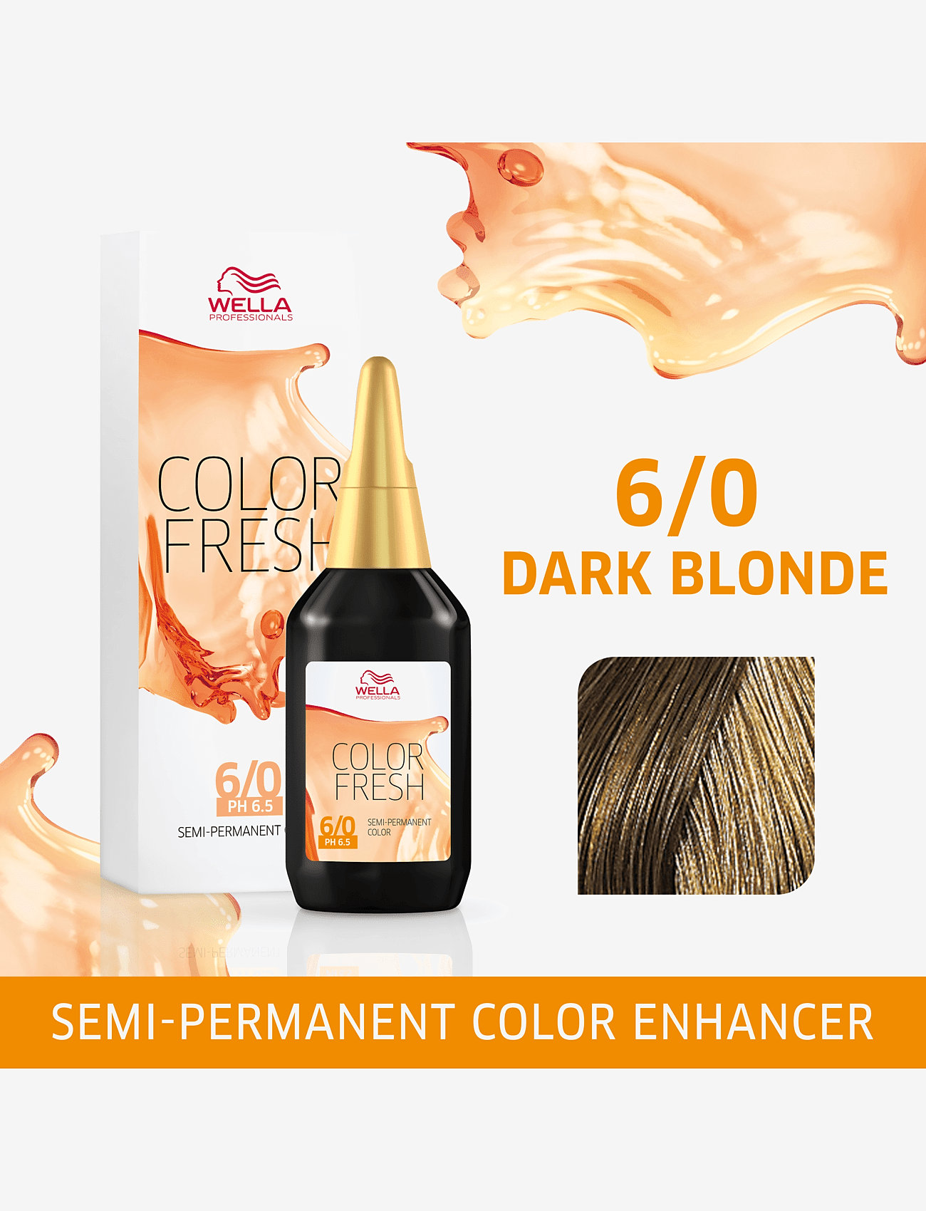Wella Professionals - Wella Professionals Color Fresh 6/0 Dark Blonde 75 ml - hårmasker - color fresh 6/0 - 1
