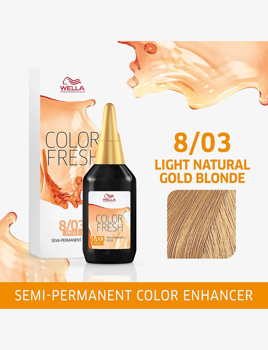Wella Professionals - Wella Professionals Color Fresh 8/03 Light Natural Gold Blonde 75 ml - toning - color fresh 8/03 - 1