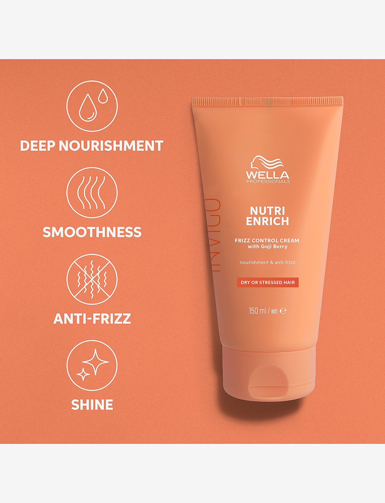 Wella Professionals - Wella Professionals Invigo Nutri Enrich Frizz Control Cream 150 ml - stylingcremer - no colour - 2