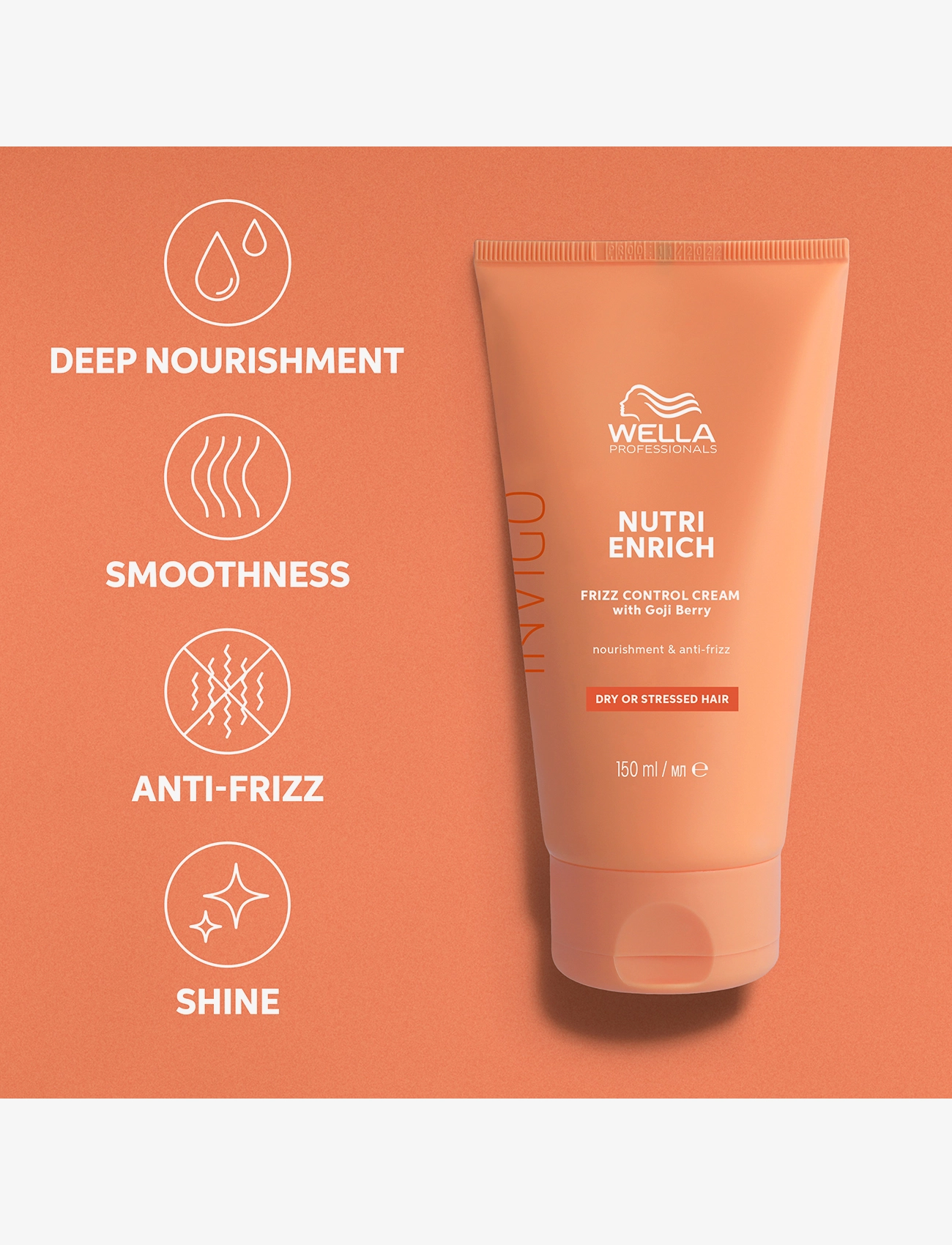 Wella Professionals - Wella Professionals Invigo Nutri Enrich Frizz Control Cream 150 ml - stylingcremer - no colour - 2