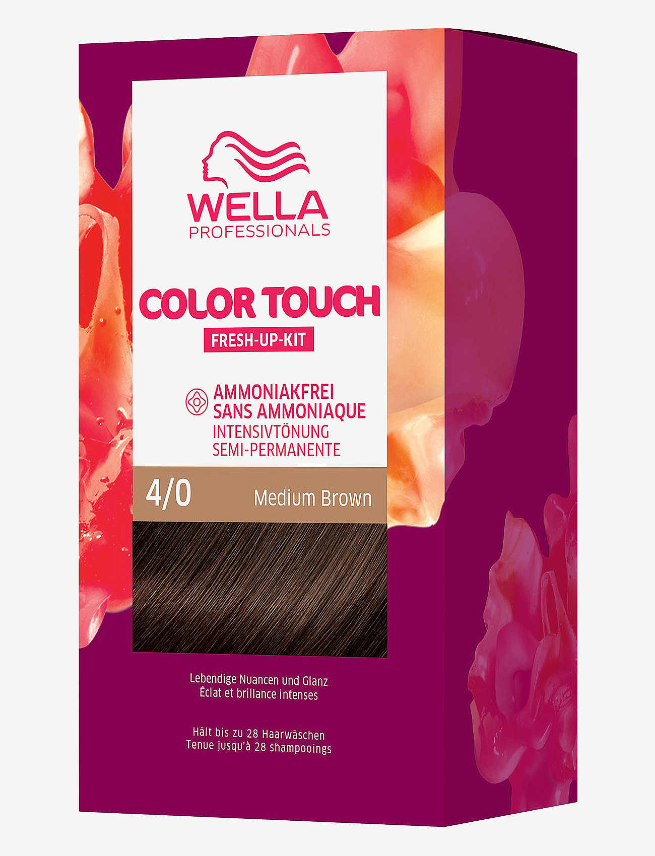 Wella Professionals - Wella Professionals Color Touch Pure Naturals Medium Brown 4/0 130 ml - permanent hårfarve - medium brown - 0