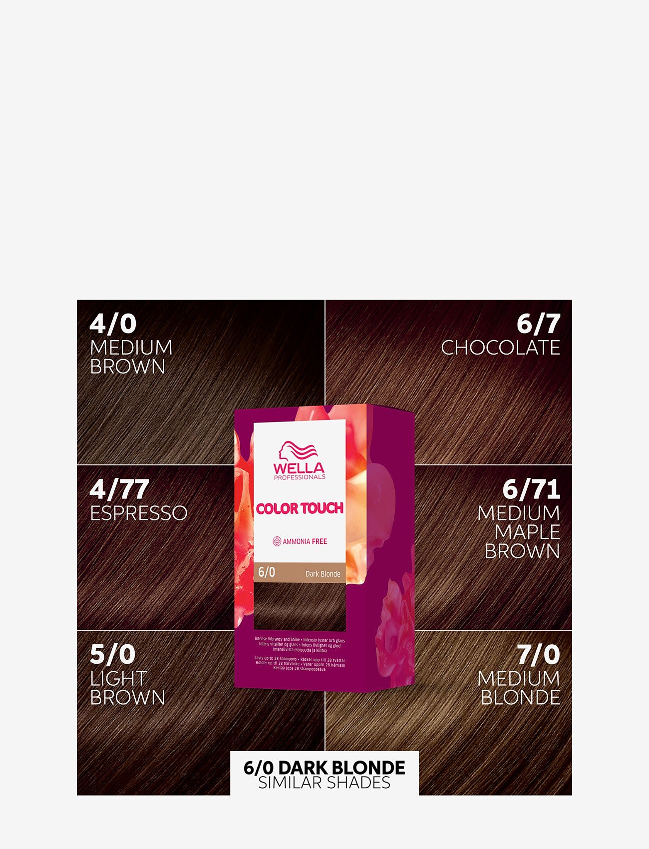 Wella Professionals - Wella Professionals Color Touch Pure Naturals Dark Blonde 6/0 130 ml - permanent hårfärg - dark blonde - 2