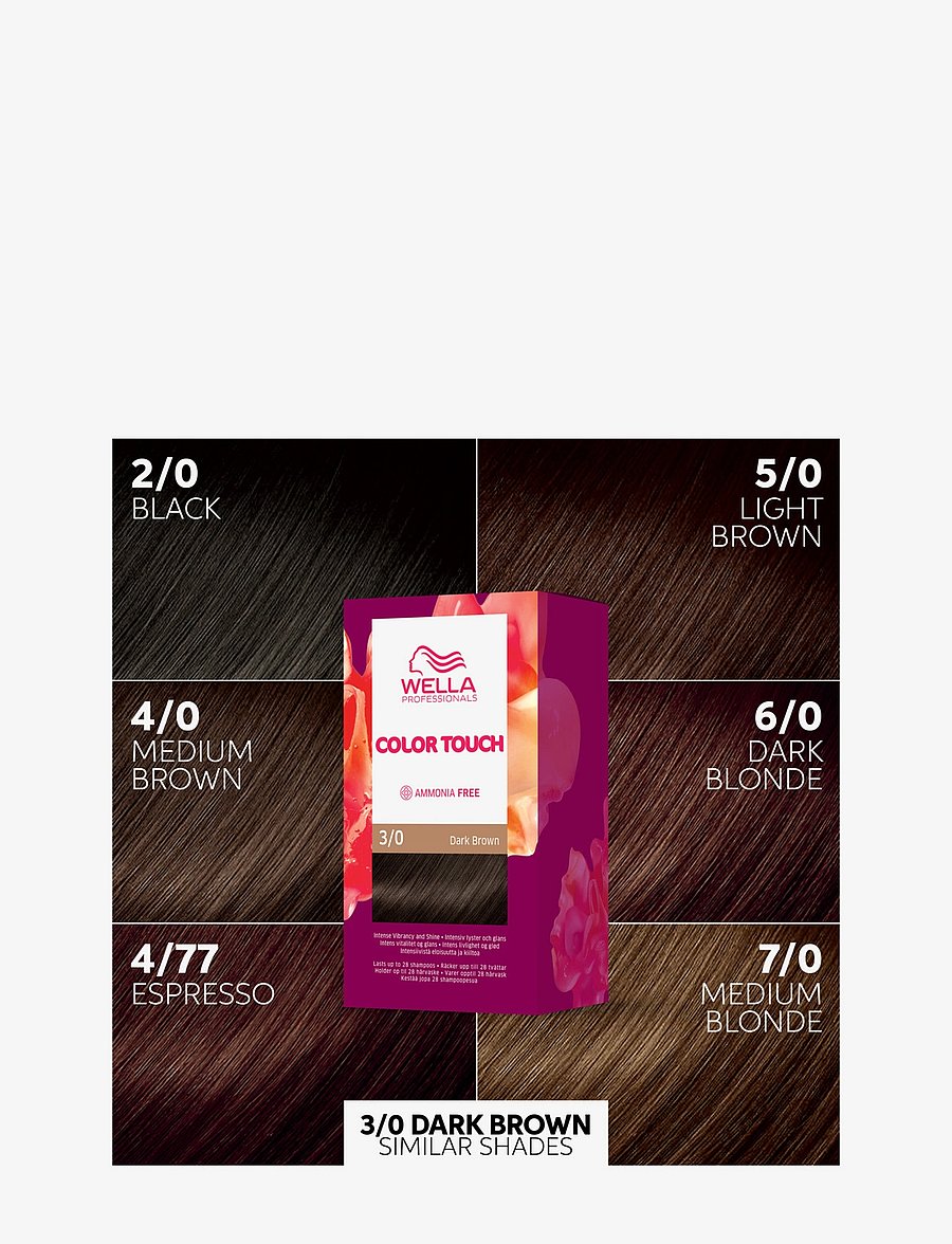 Wella Professionals - Wella Professionals Color Touch Pure Naturals Dark Brown 3/0 130 ml - püsijuuksevärvid - dark brown - 2
