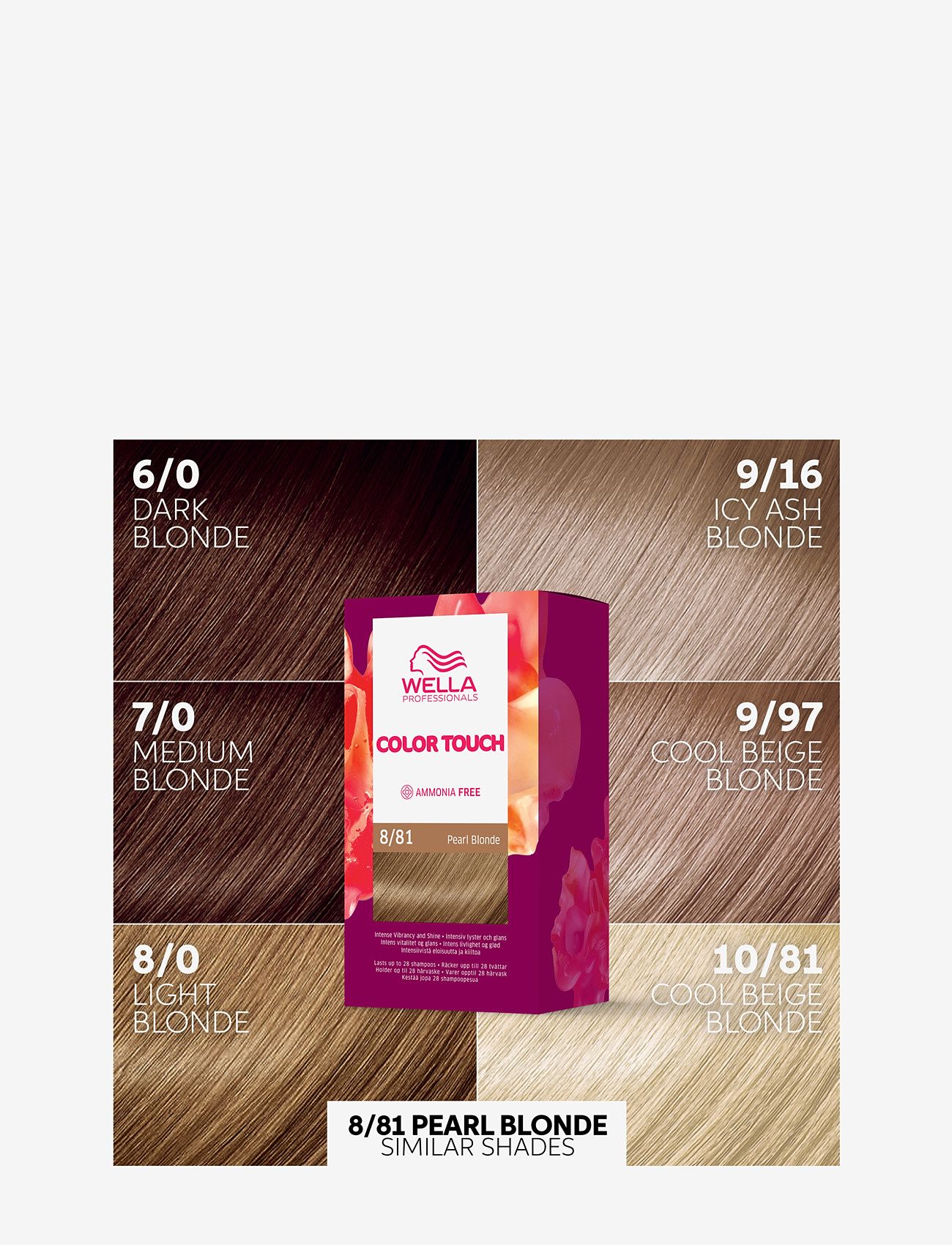 Wella Professionals - Wella Professionals Color Touch Rich Natural Pearl Blonde 8/81 130 ml - permanent hårfärg - pearl blonde - 2