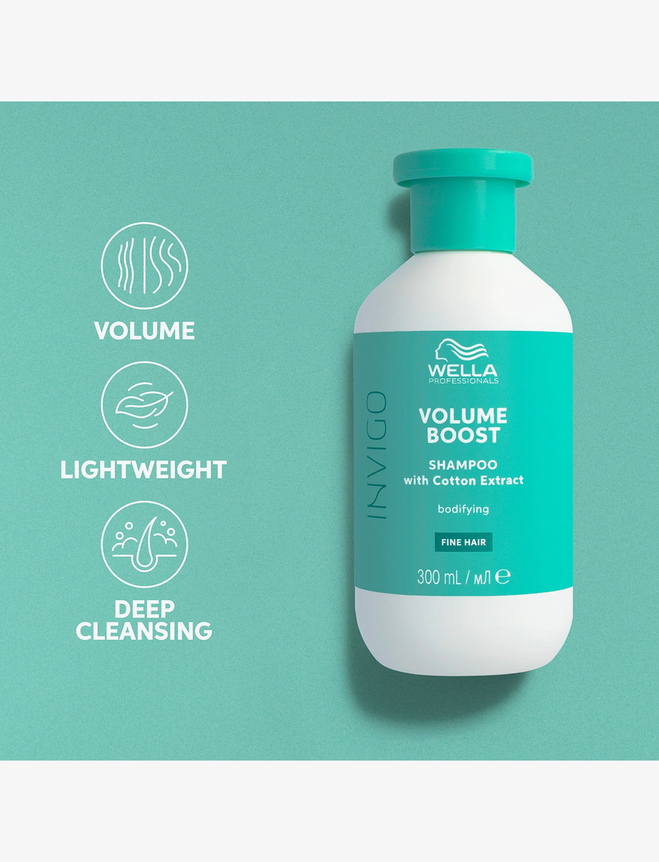 Wella Professionals - Wella Professionals Invigo Volume Boost Shampoo Fine Hair 300 ml - Šampoon - clear - 3