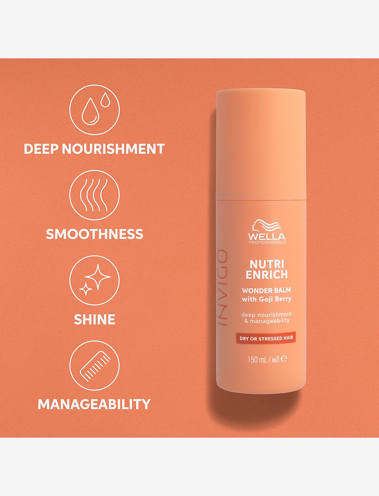 Wella Professionals - Wella Professionals   Invigo Nutri Enrich Wonder Balm 150 ml - hårserum - clear - 2
