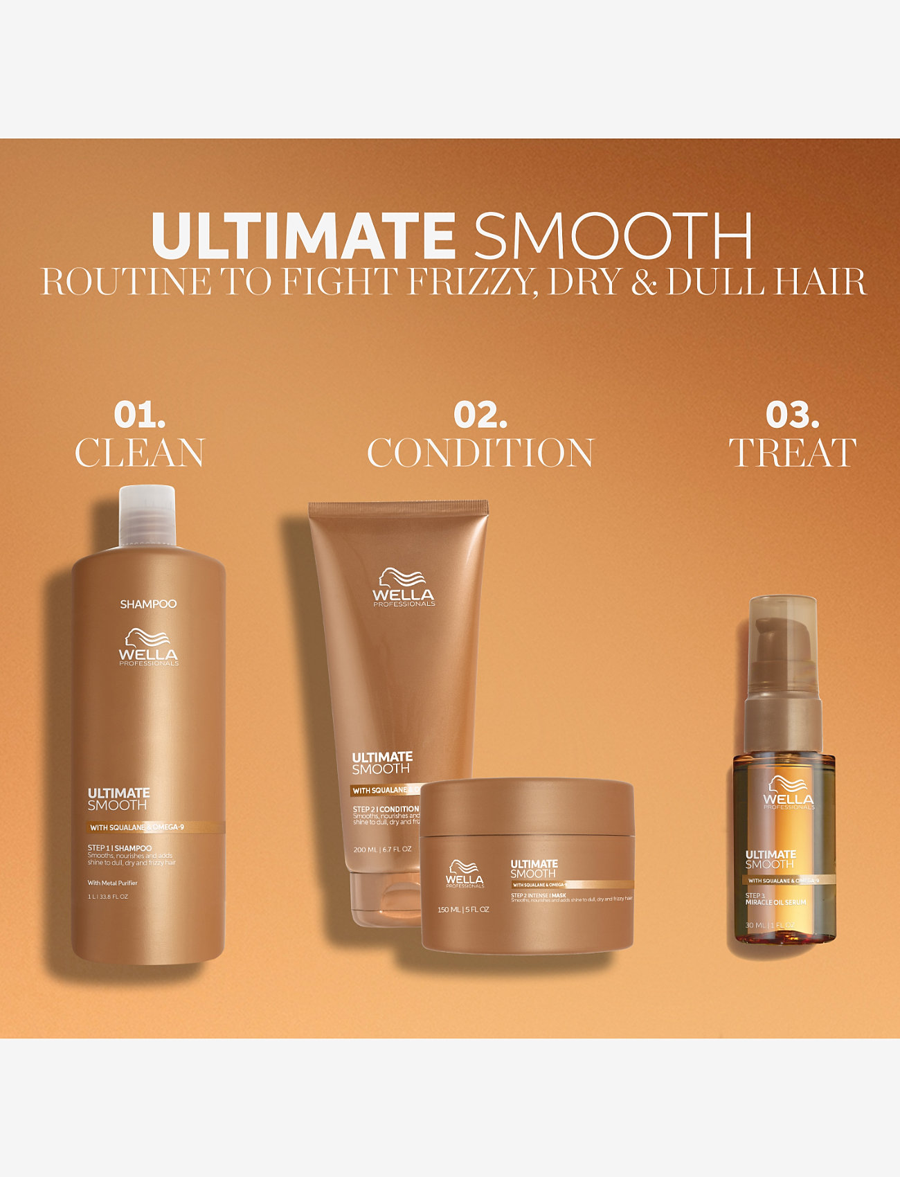 Wella Professionals - Wella Professionals Ultimate Smooth Shampoo 1000ml - Šampoon - none - 2