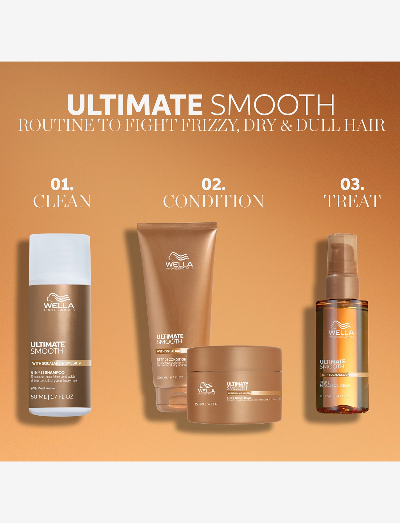 Wella Professionals - Wella Professionals Ultimate Smooth Shampoo 50ml - resestorlekar & kits - none - 2