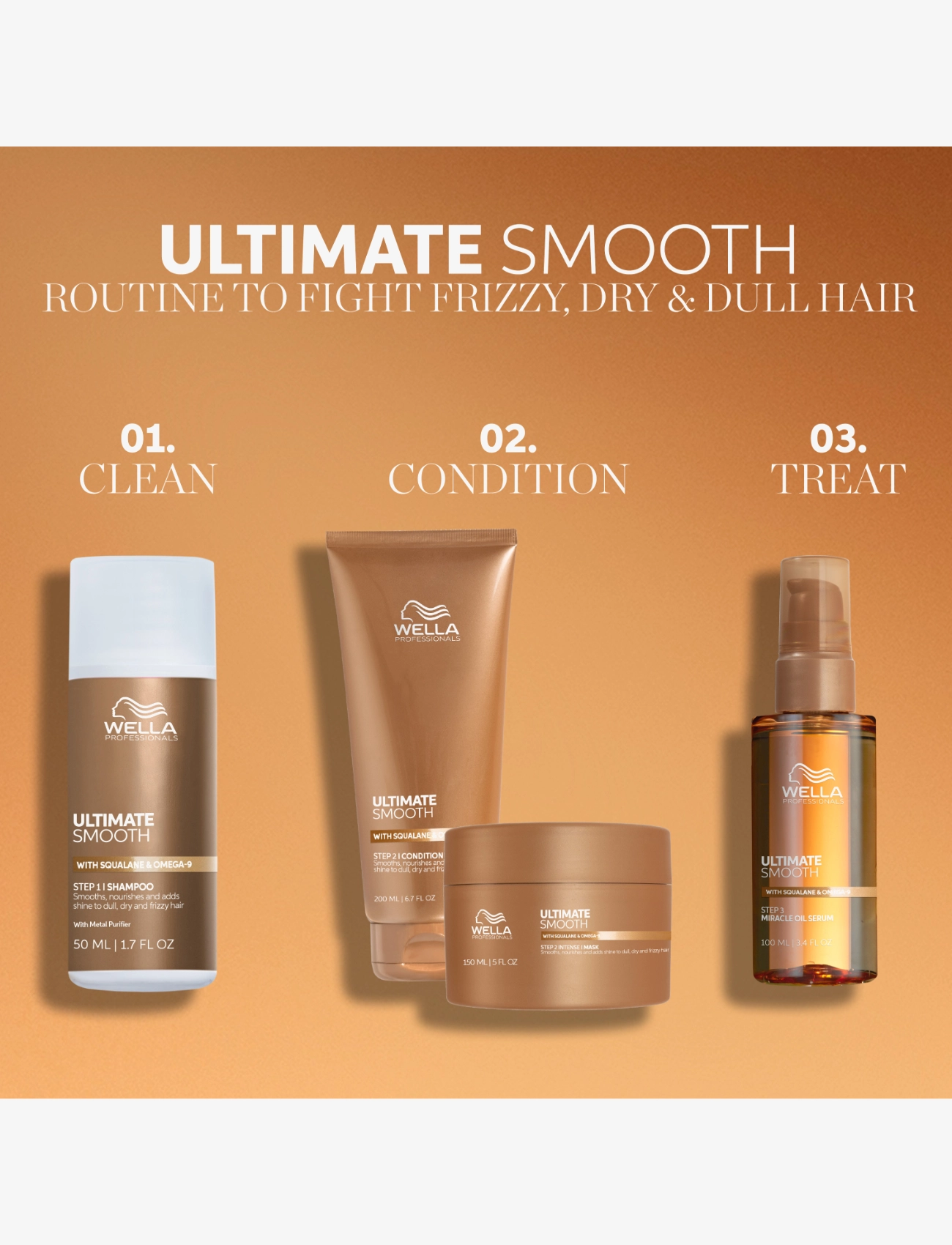 Wella Professionals - Wella Professionals Ultimate Smooth Shampoo 50ml - preces un komplekti ceļošanai - none - 2
