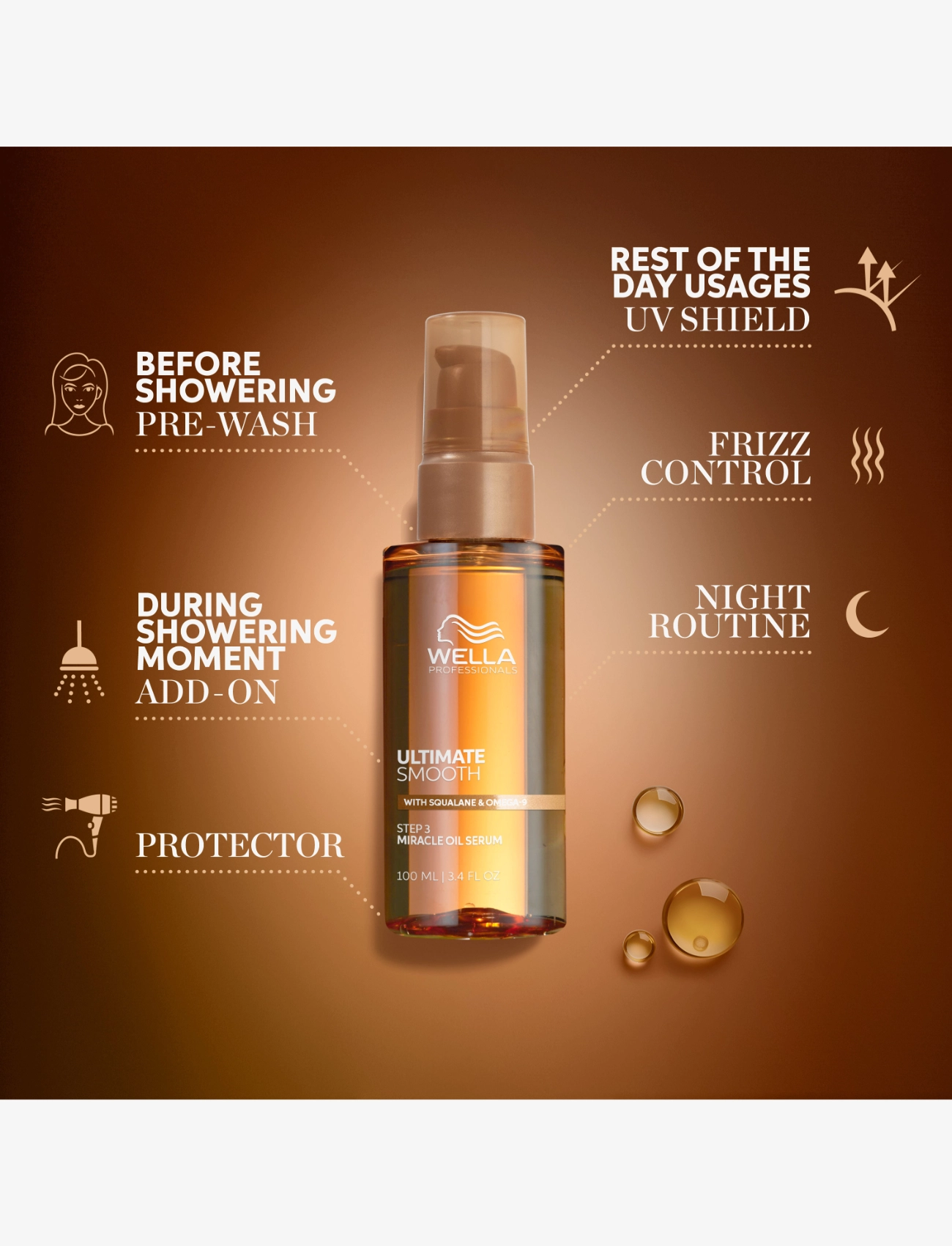 Wella Professionals - Wella Professionals Ultimate Smooth Miracle Oil Serum 100ml - juukseõlid - none - 2