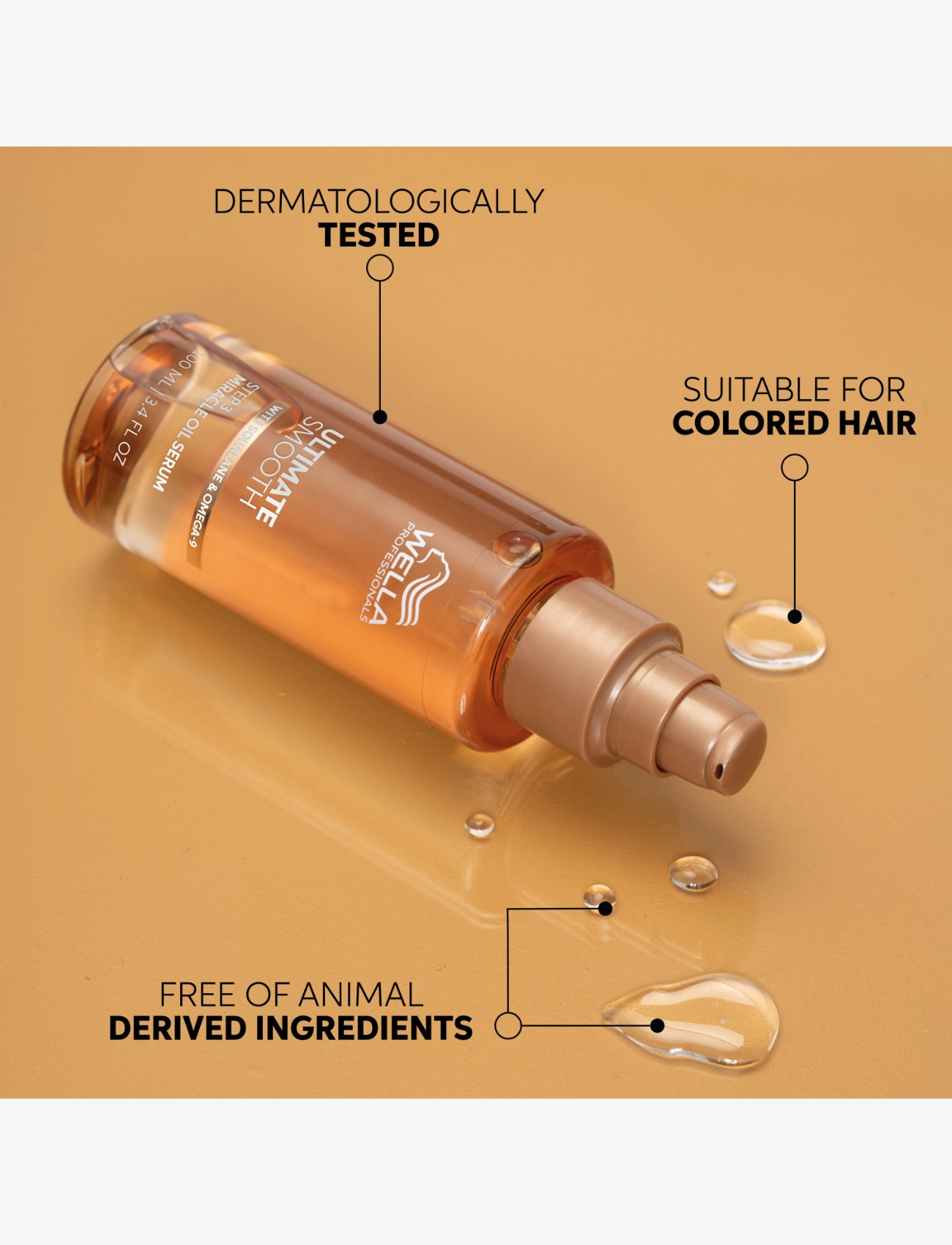 Wella Professionals - Wella Professionals Ultimate Smooth Miracle Oil Serum 100ml - juukseõlid - none - 3