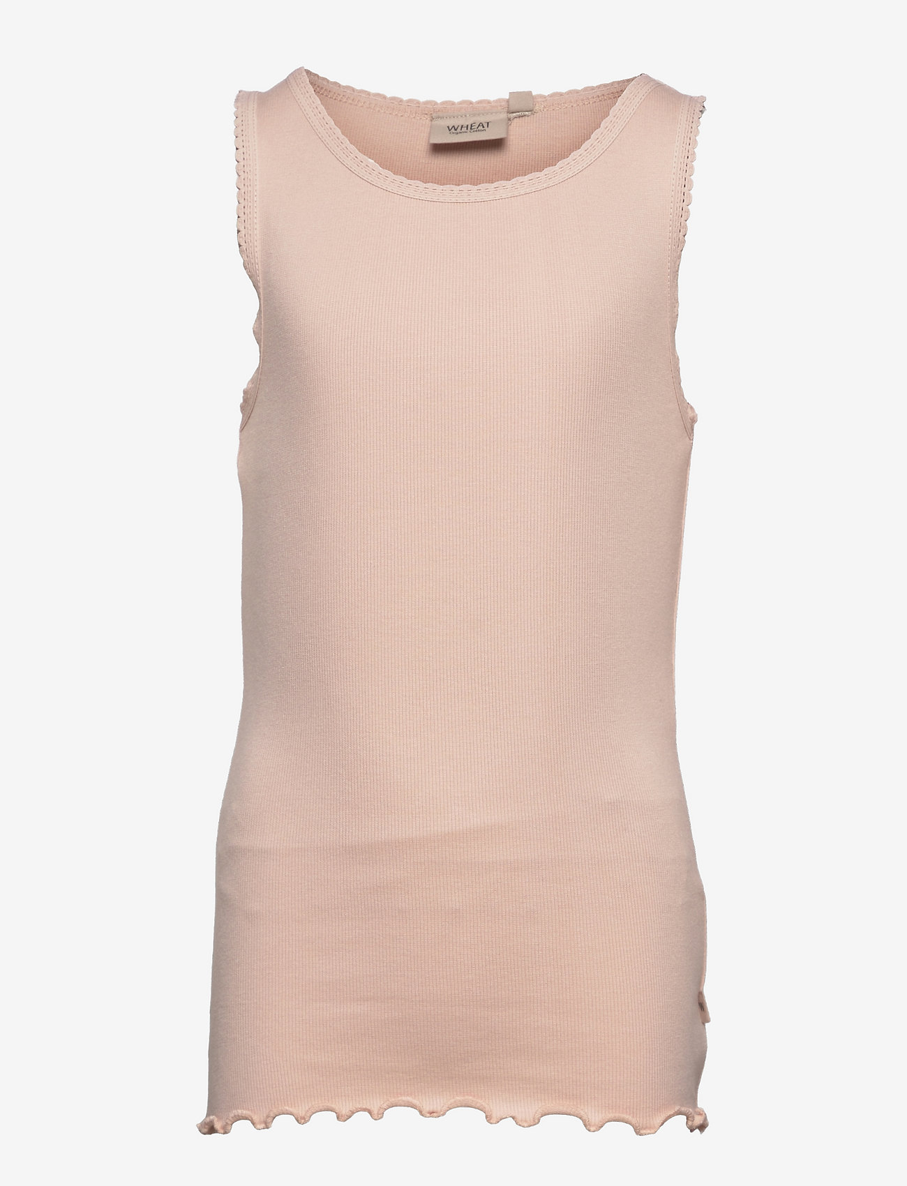 Wheat Rib Top - T-shirts - POWDER / pink/rose