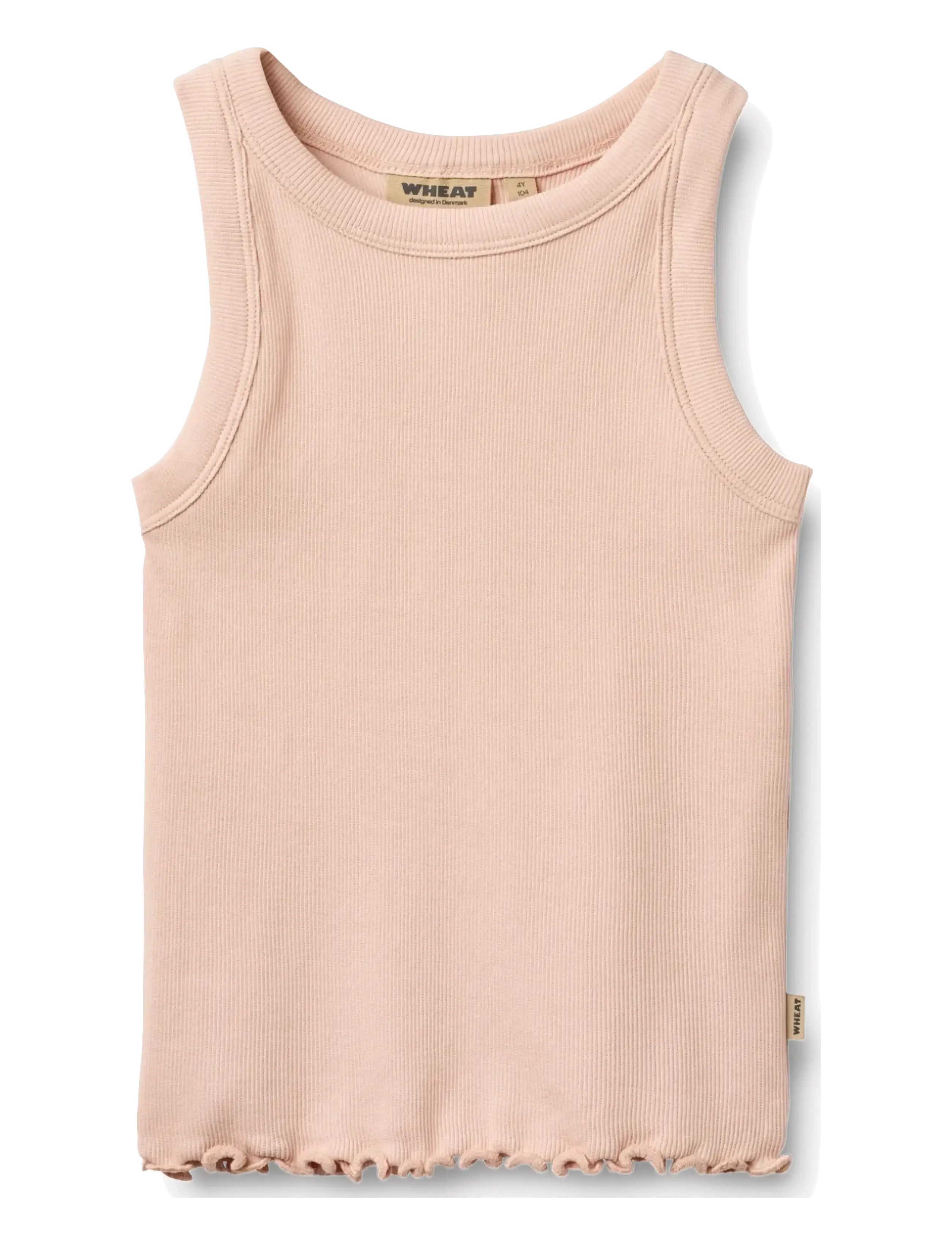 Wheat Rib Top Minka - Toppar & T-shirts - POWDER / pink/rose
