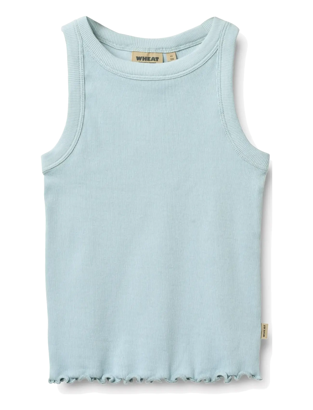 Wheat Rib Top Minka - Toppar & T-shirts - SUMMER SKY / blue