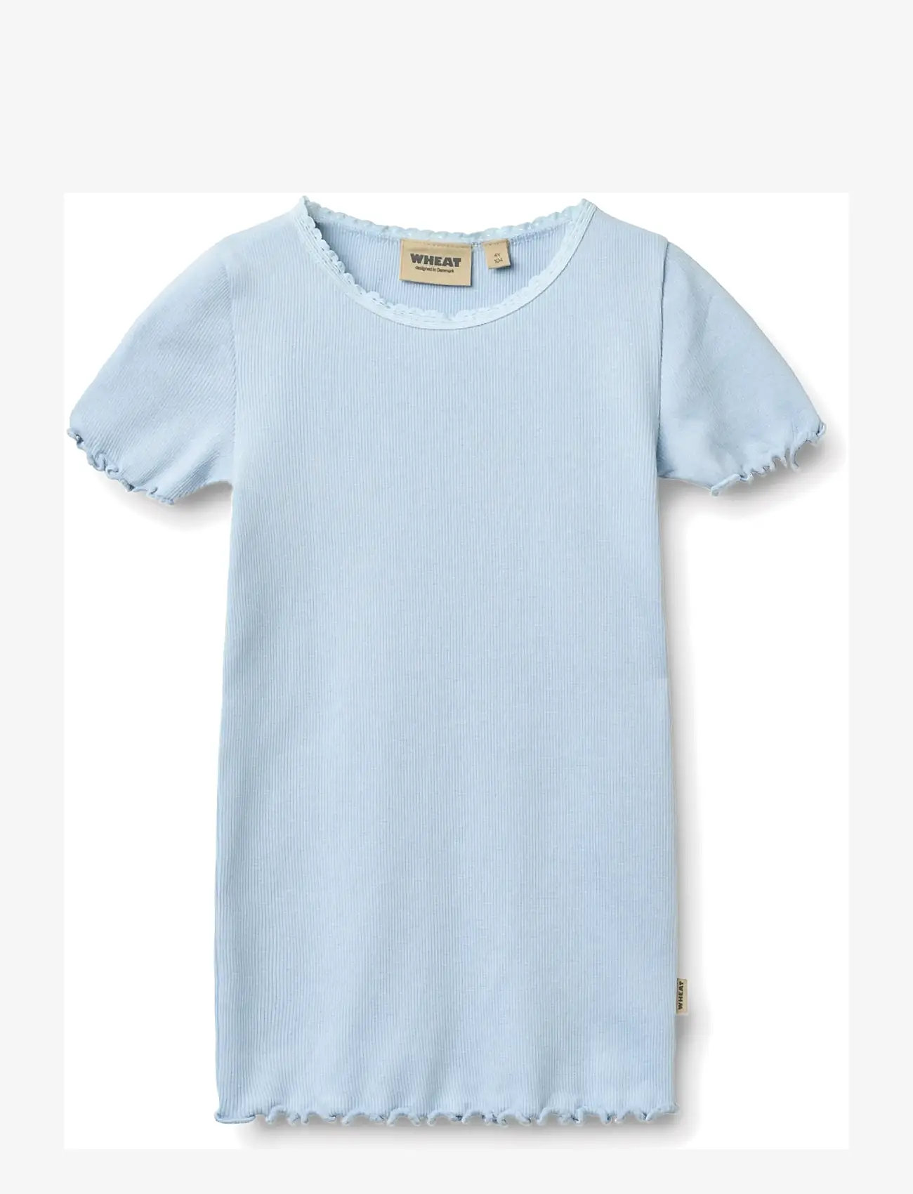 Wheat - Rib T-shirt S/S Katie - short-sleeved t-shirts - air - 0