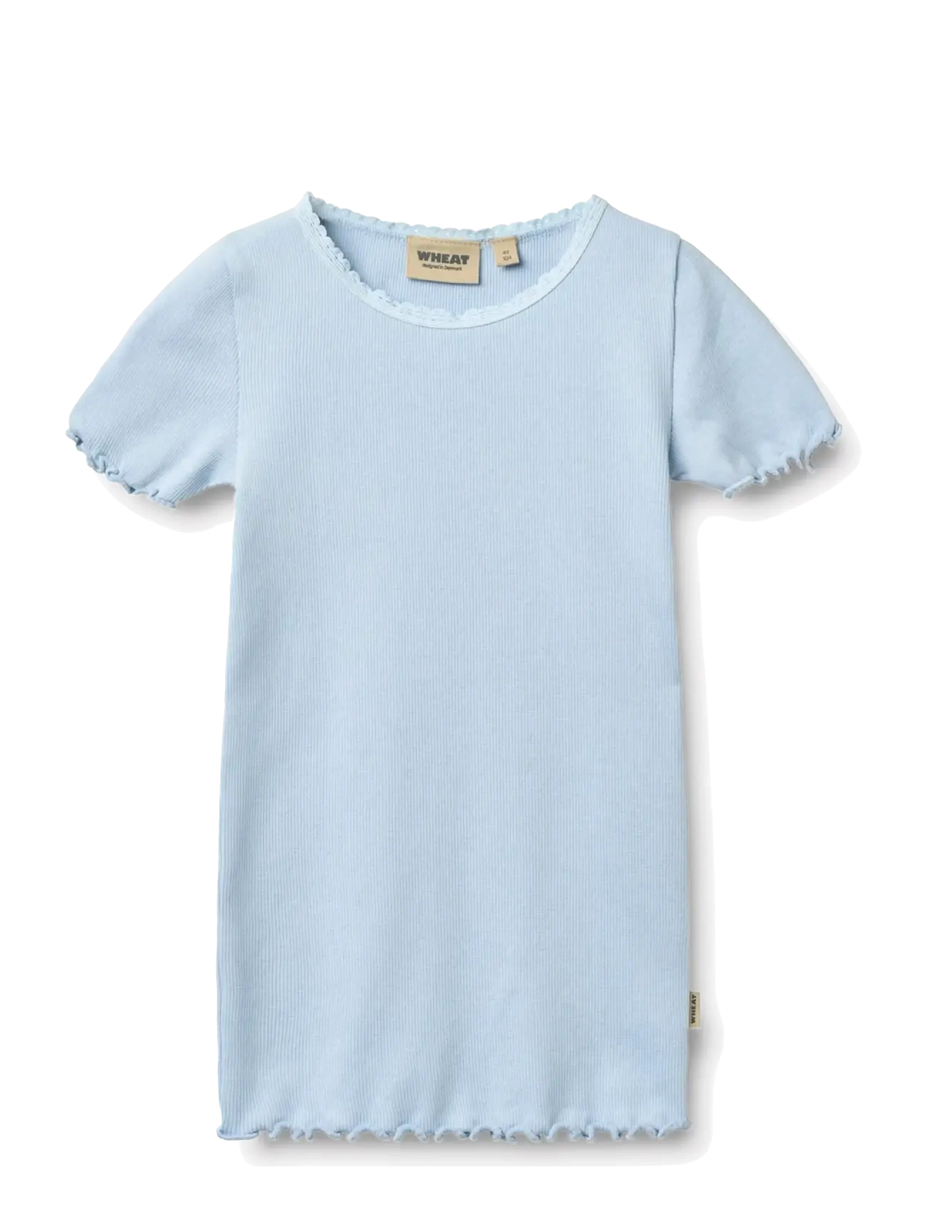 Wheat Rib T-shirt S/S Katie - Wheat - AIR / blue