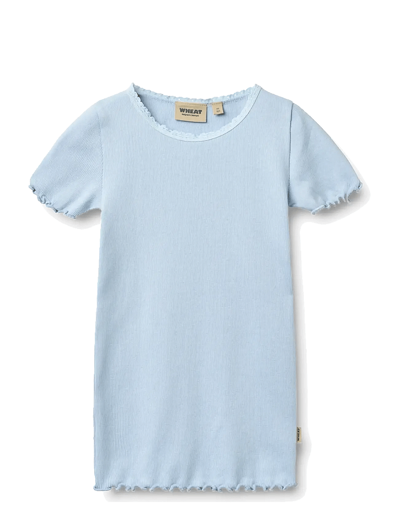 Wheat - Rib T-shirt S/S Katie - short-sleeved t-shirts - air - 0