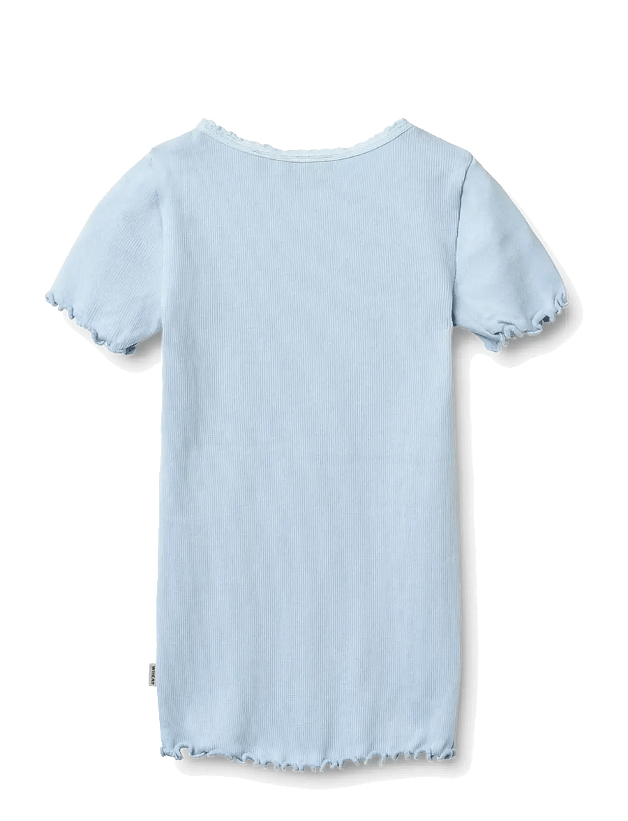 Wheat - Rib T-shirt S/S Katie - lühikeste varrukatega t-särgid - air - 1