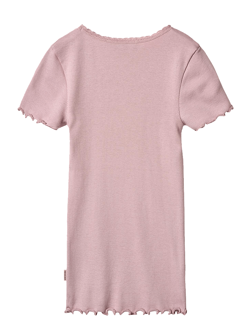 Wheat - Rib T-shirt S/S Katie - short-sleeved t-shirts - lavender mist - 1