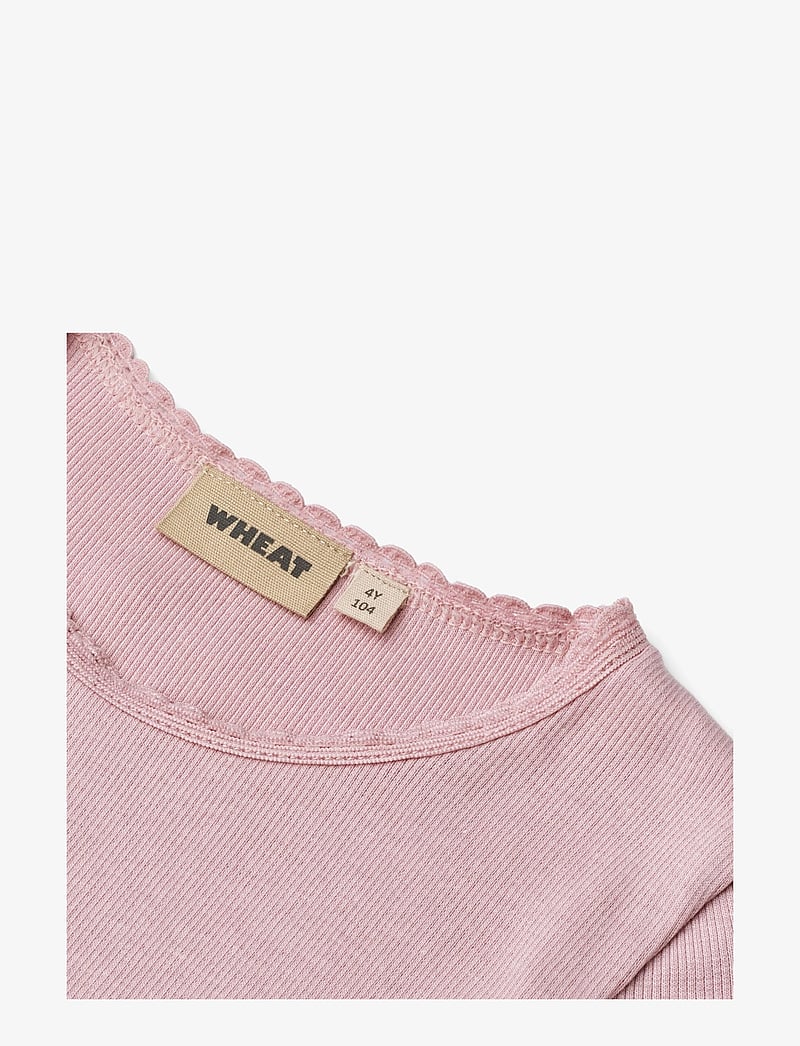 Wheat - Rib T-shirt S/S Katie - short-sleeved t-shirts - lavender mist - 2