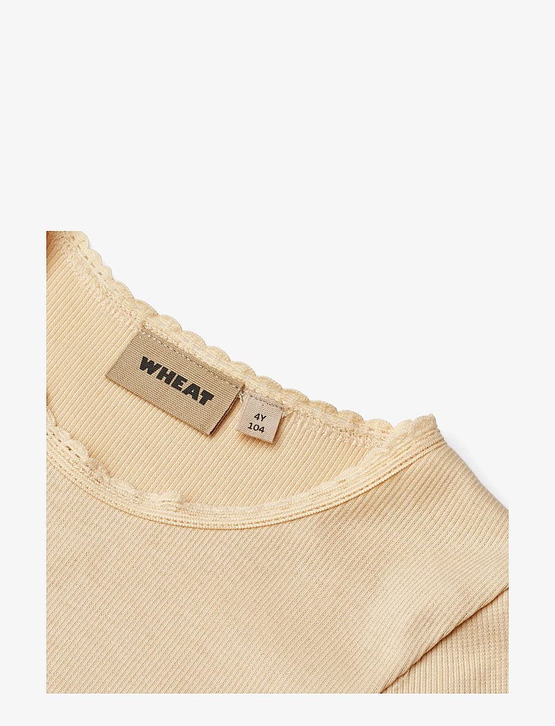 Wheat - Rib T-shirt S/S Katie - kurzärmelige - macadamia - 2