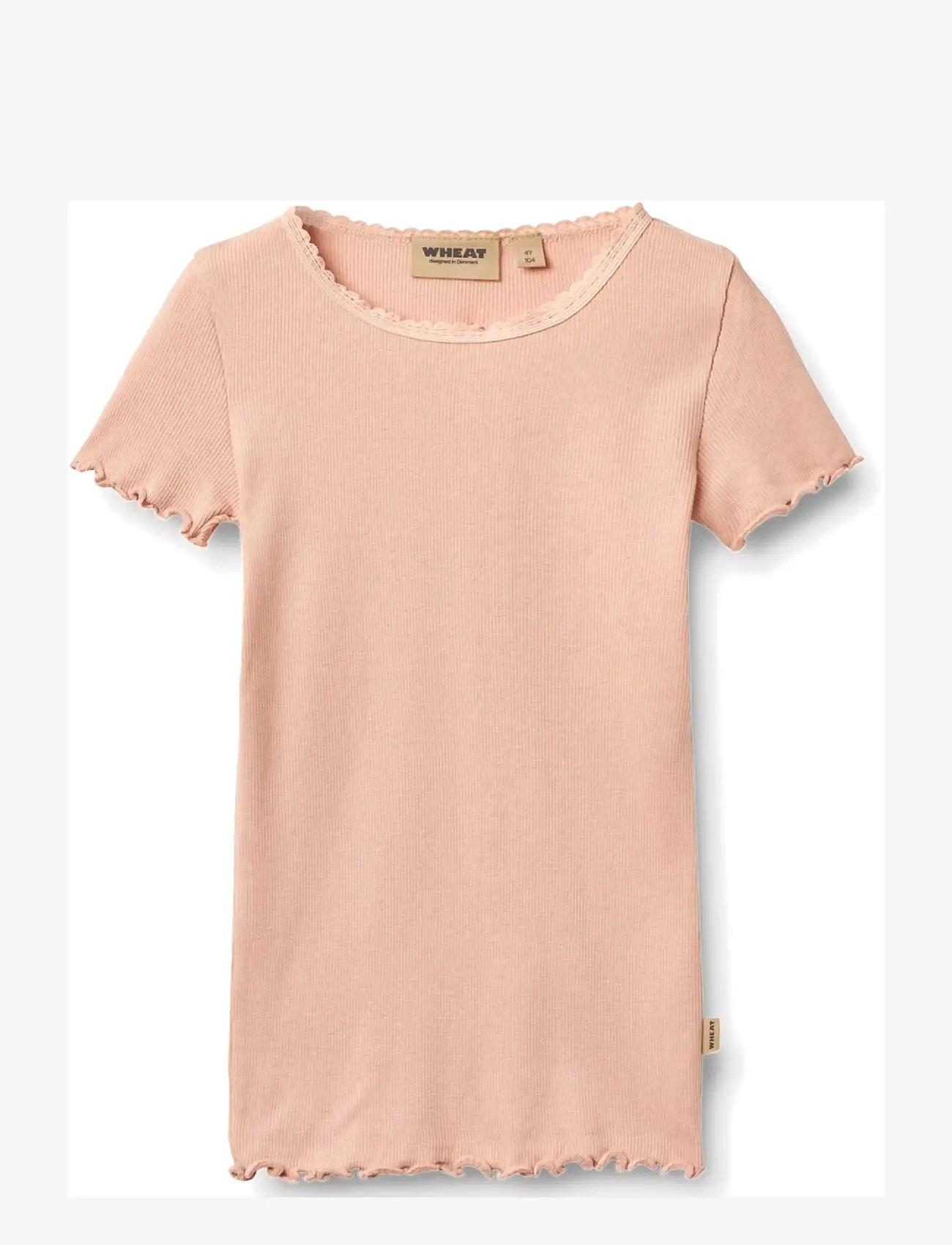Wheat - Rib T-shirt S/S Katie - kortærmede t-shirts - rose cloud - 0