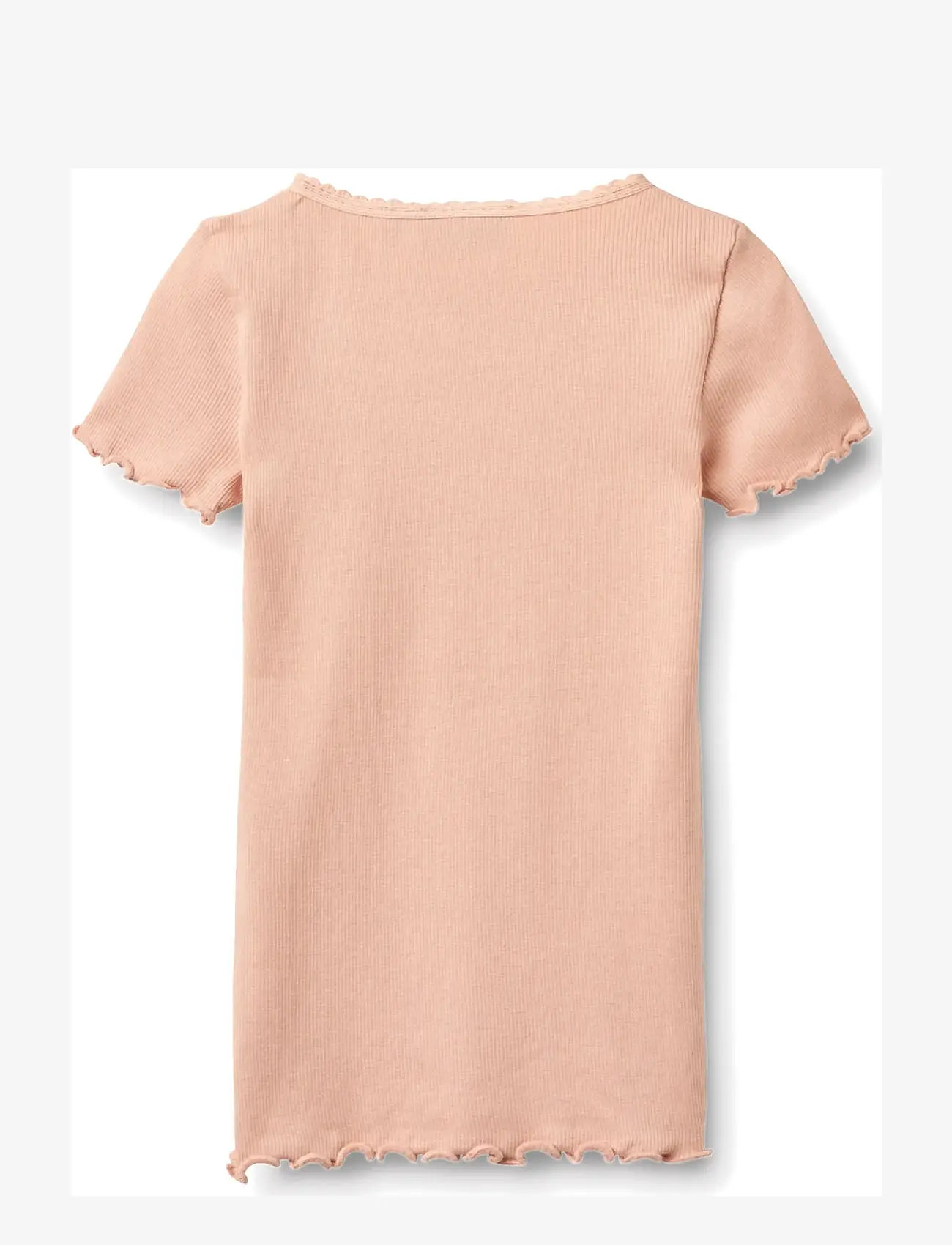 Wheat - Rib T-shirt S/S Katie - kortærmede t-shirts - rose cloud - 1