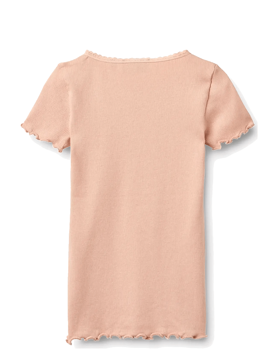 Wheat - Rib T-shirt S/S Katie - lühikeste varrukatega t-särgid - rose cloud - 1