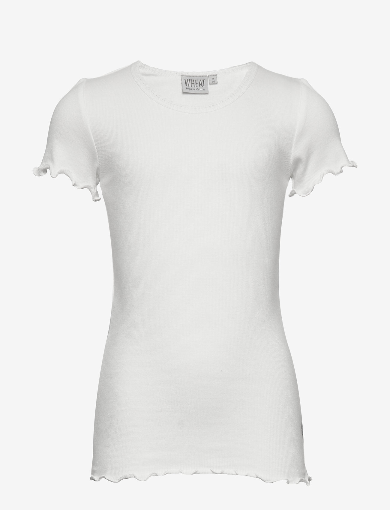 Wheat - Rib T-Shirt Lace SS - ivory - 0