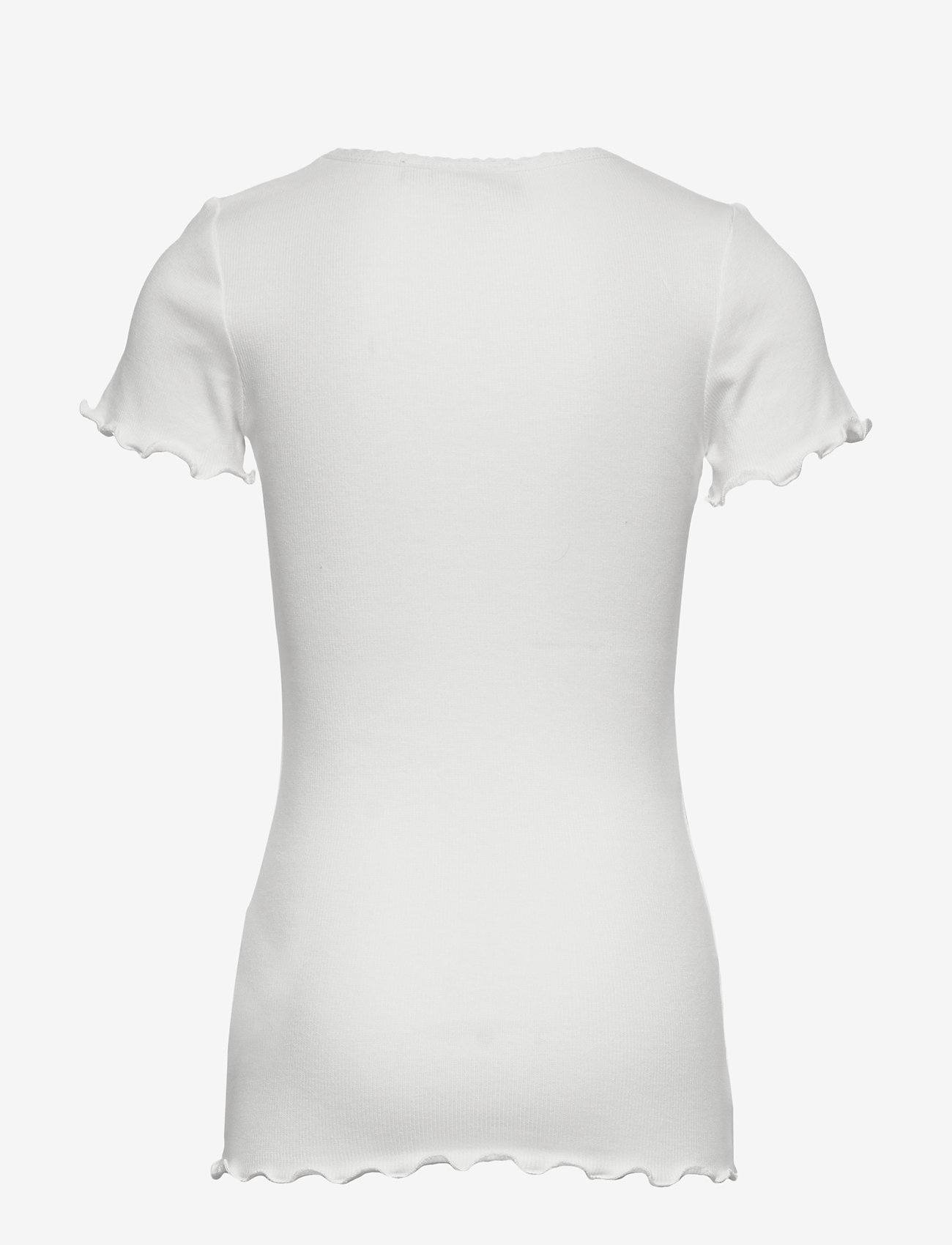 Wheat - Rib T-Shirt Lace SS - ivory - 1