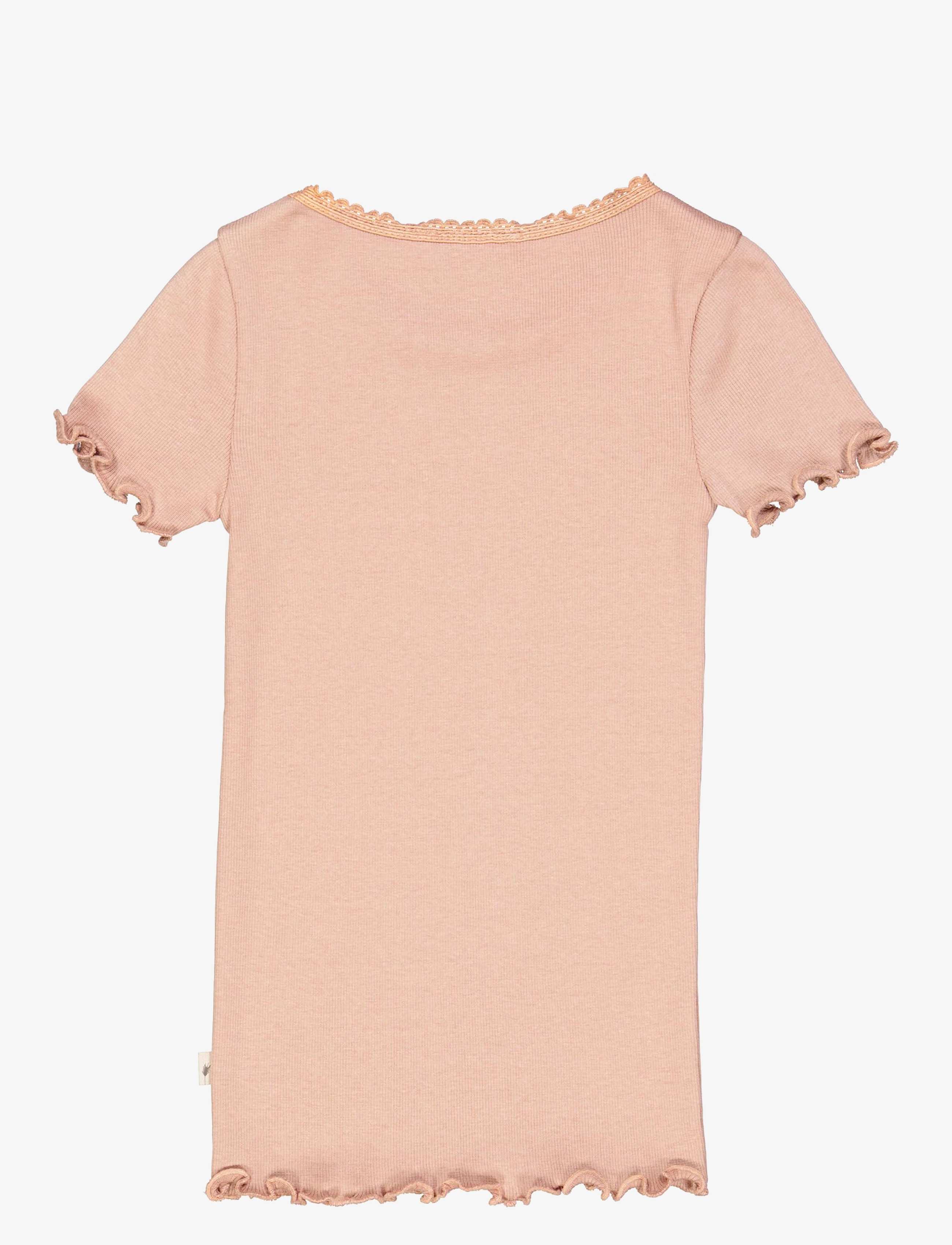 Wheat - Rib T-Shirt Lace SS - rose dawn - 1
