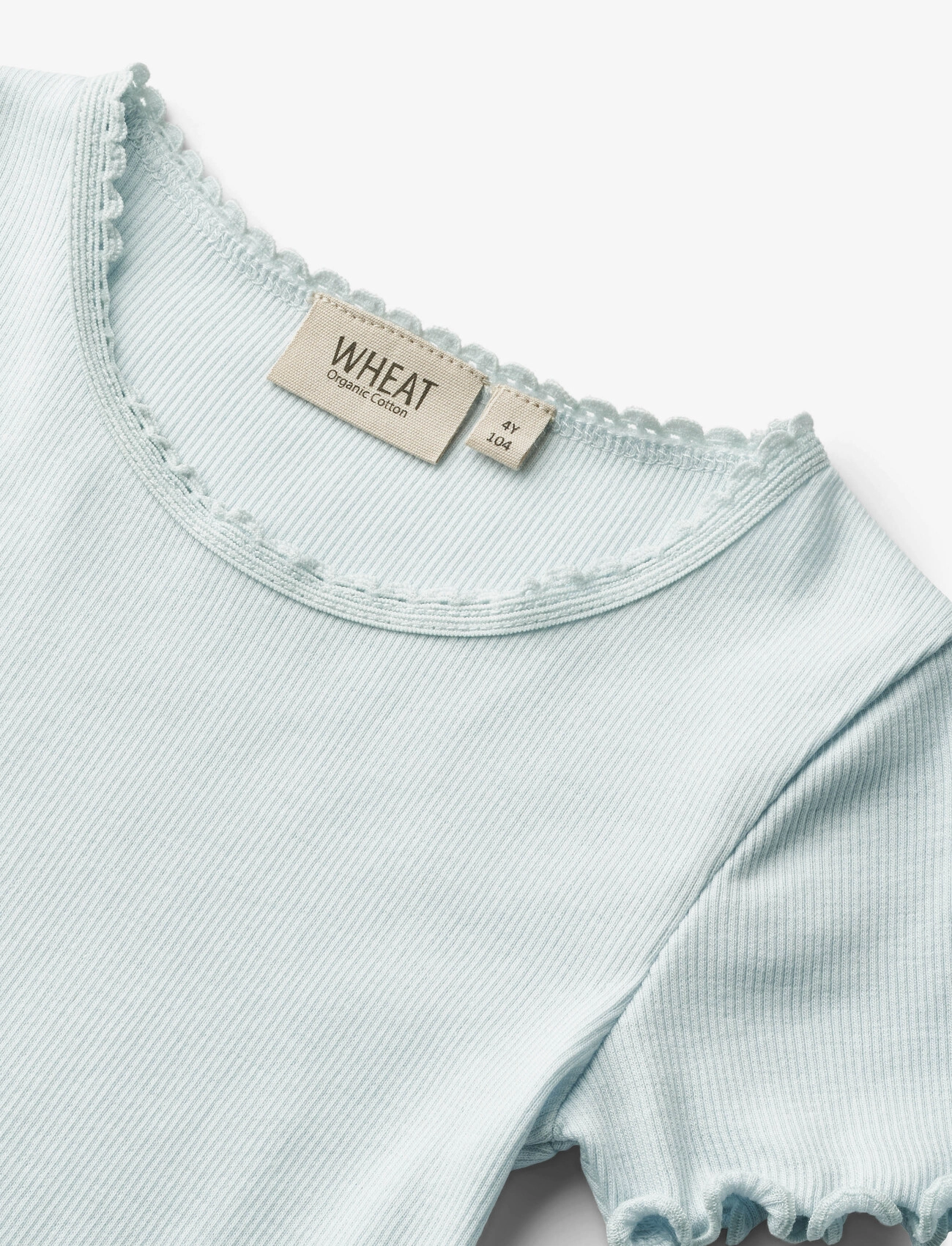 Wheat - Rib T-Shirt S/S Katie - light blue - 2