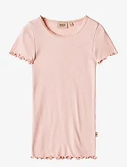 Wheat - Rib T-Shirt S/S Katie - kortermede t-skjorter - rose ballet - 0