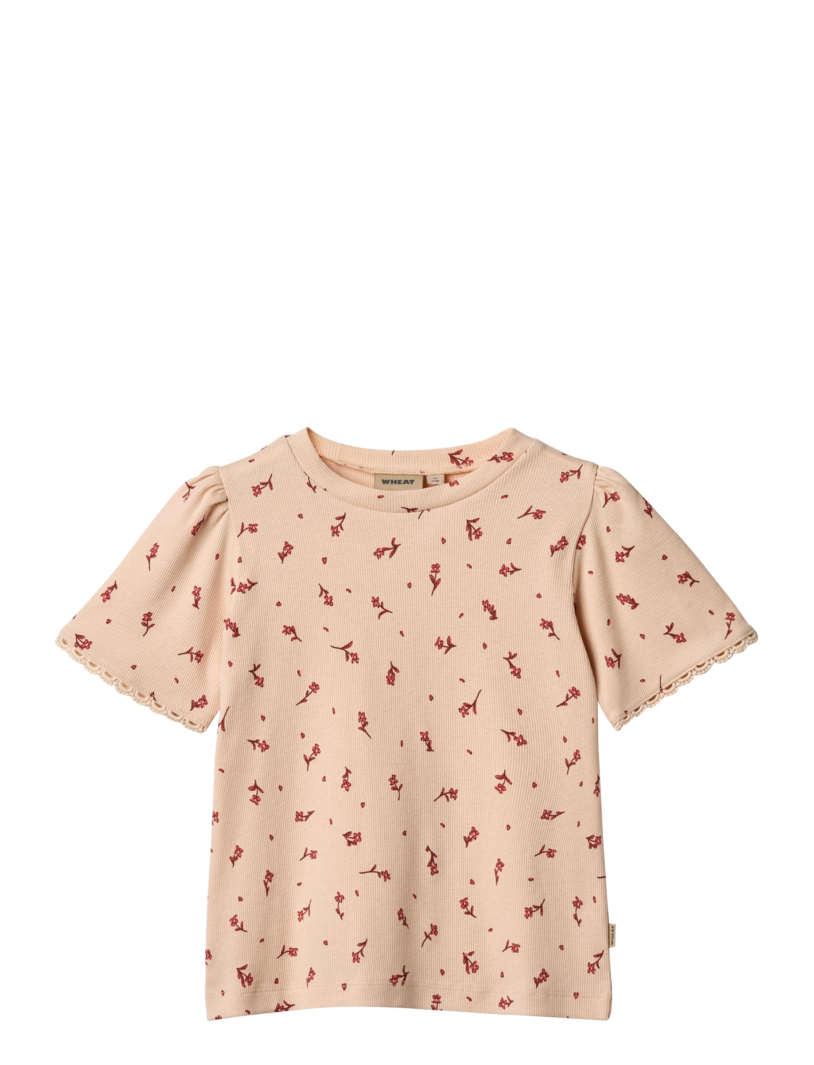 Wheat T-Shirt S/S Iris - 4 for 3 - ROSE WATER FLOWERS / pink/rose