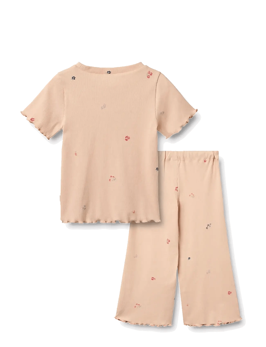 Wheat - Set T-shirt S/S & Pants Alicia - sett með stuttermabol - rose flowers - 1