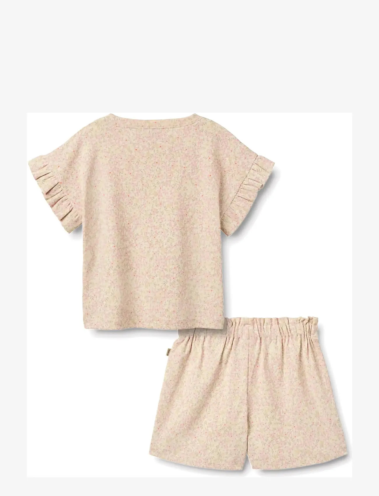 Wheat - Set T-shirt & Shorts Ally - sæt med kortærmet t-shirt - coral flowers - 1
