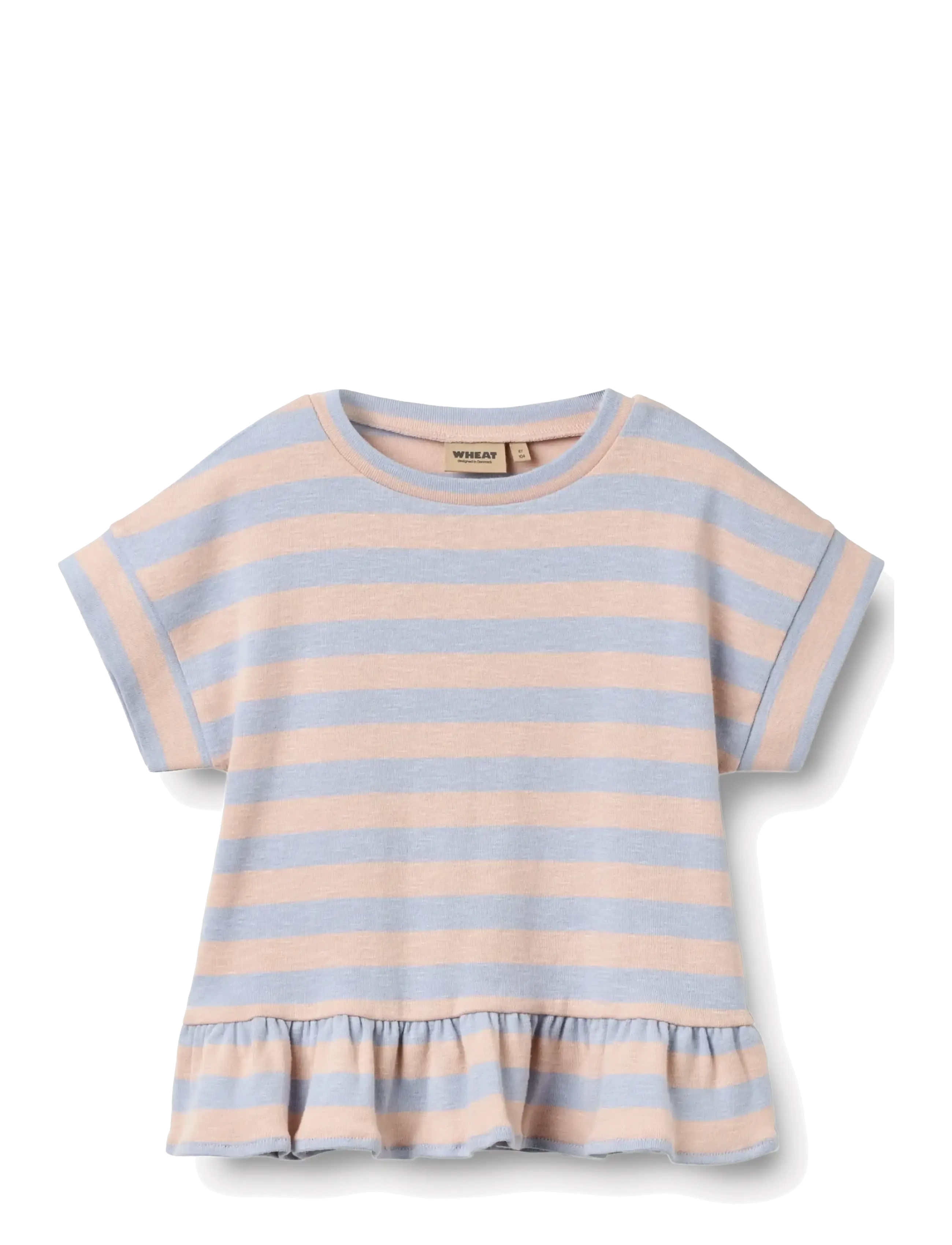 Wheat T-Shirt S/S Marie, 110, T-shirts, Mehrfarbig/gemustert - Short-sleeved, Kinder