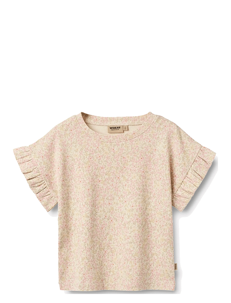Wheat - T-shirt S/S Ally - kortærmede t-shirts - coral flowers - 0