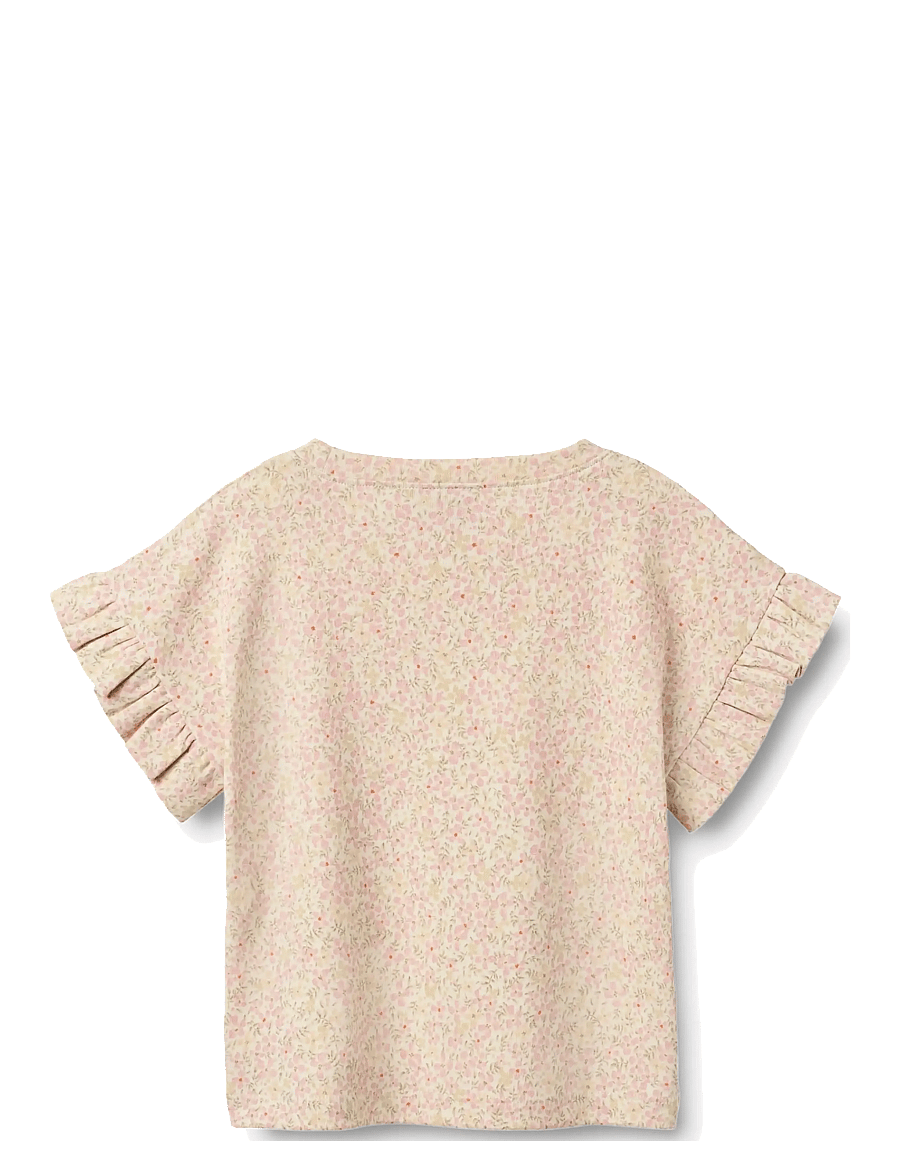 Wheat - T-shirt S/S Ally - kortärmade t-shirts - coral flowers - 1